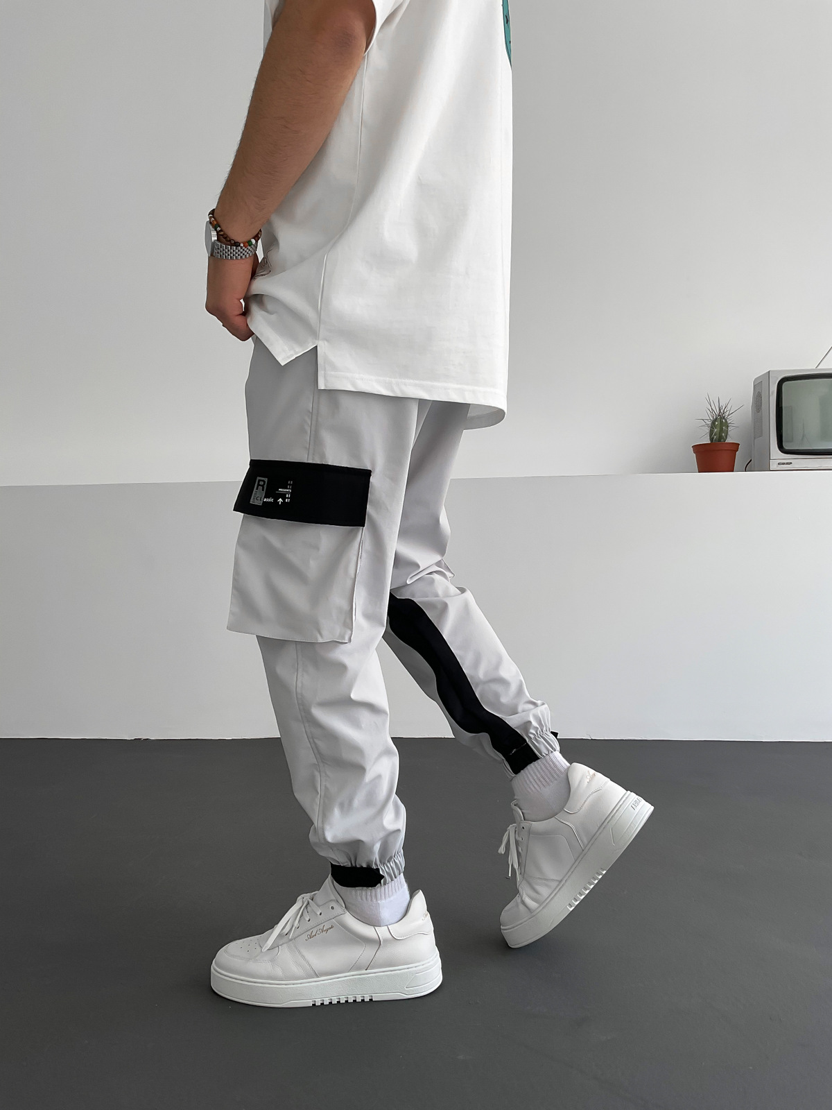 Gri Çift Renk Kargo Jogger RC-4247