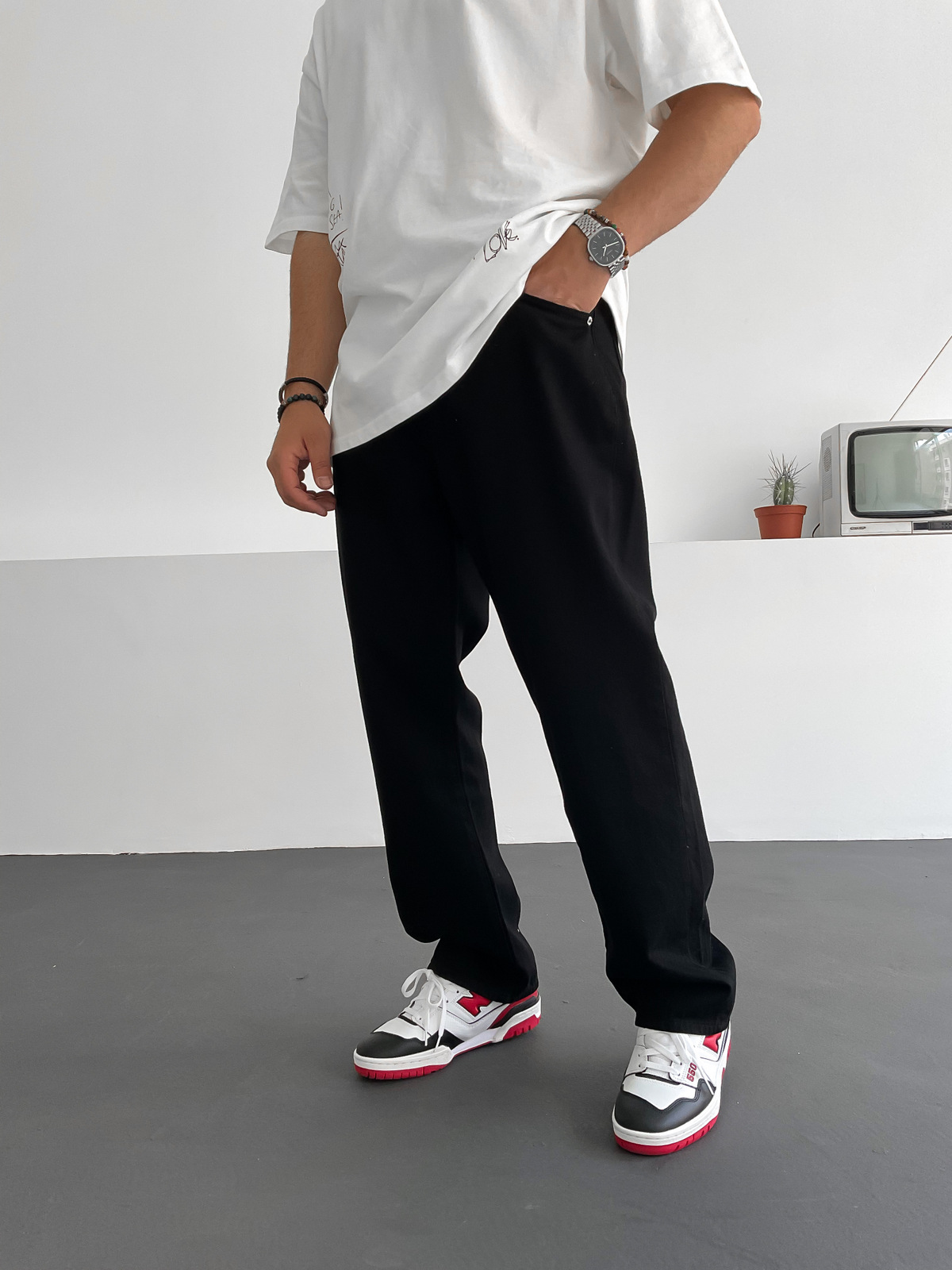 Siyah Baggy Pantolon GJ-17215