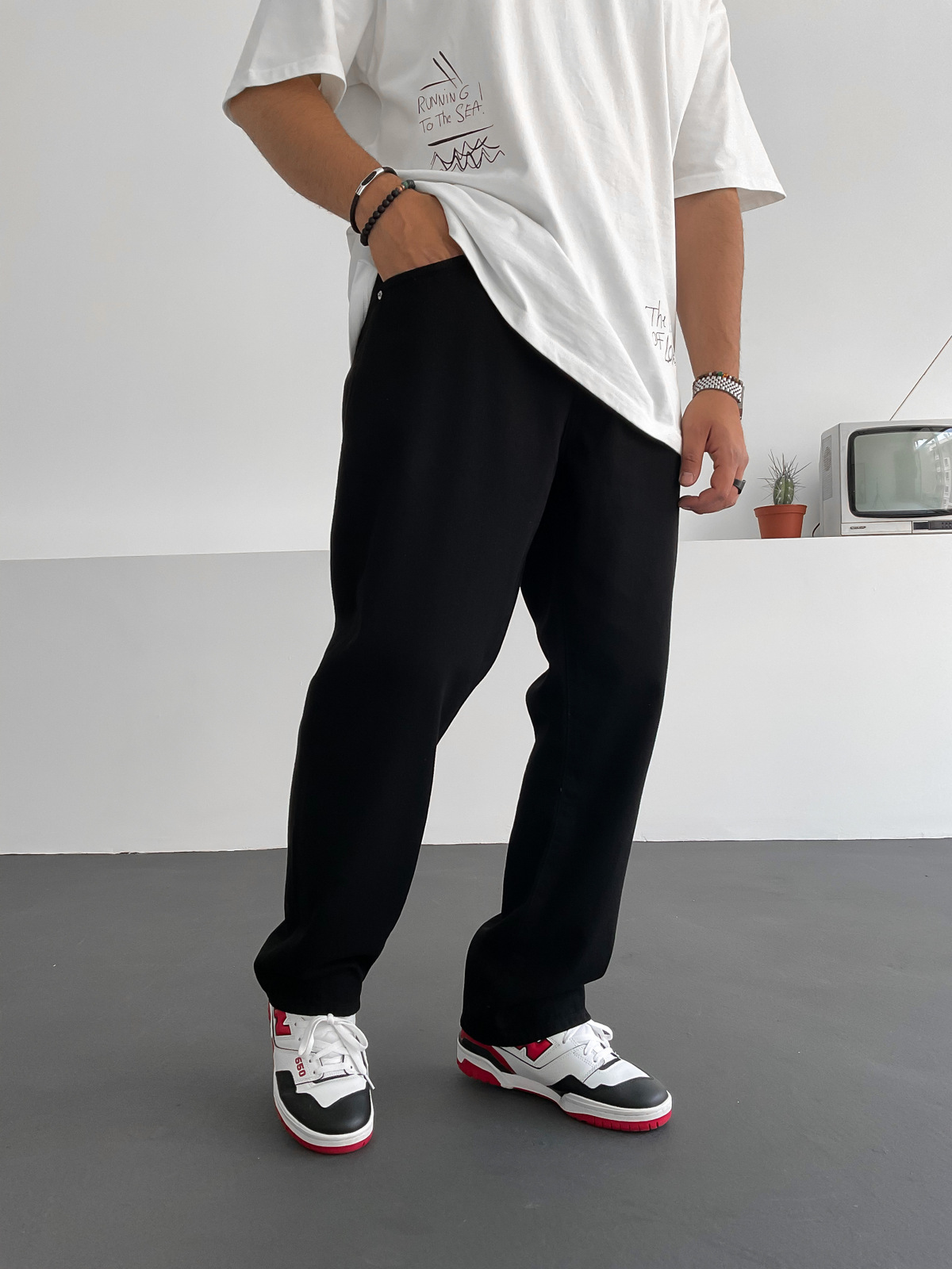 Siyah Baggy Pantolon GJ-17215