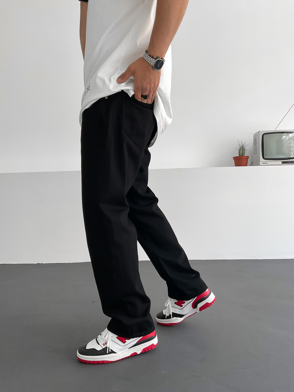 Siyah Baggy Pantolon GJ-17215