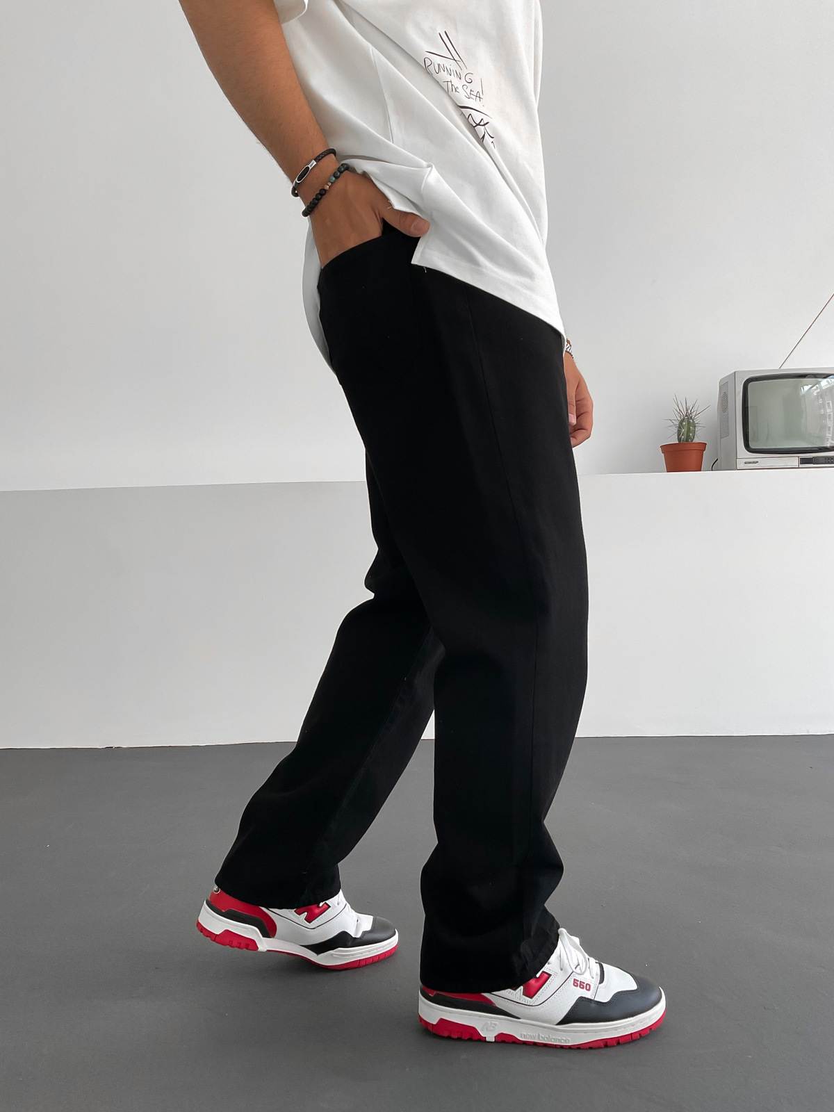 Siyah Baggy Pantolon GJ-17215