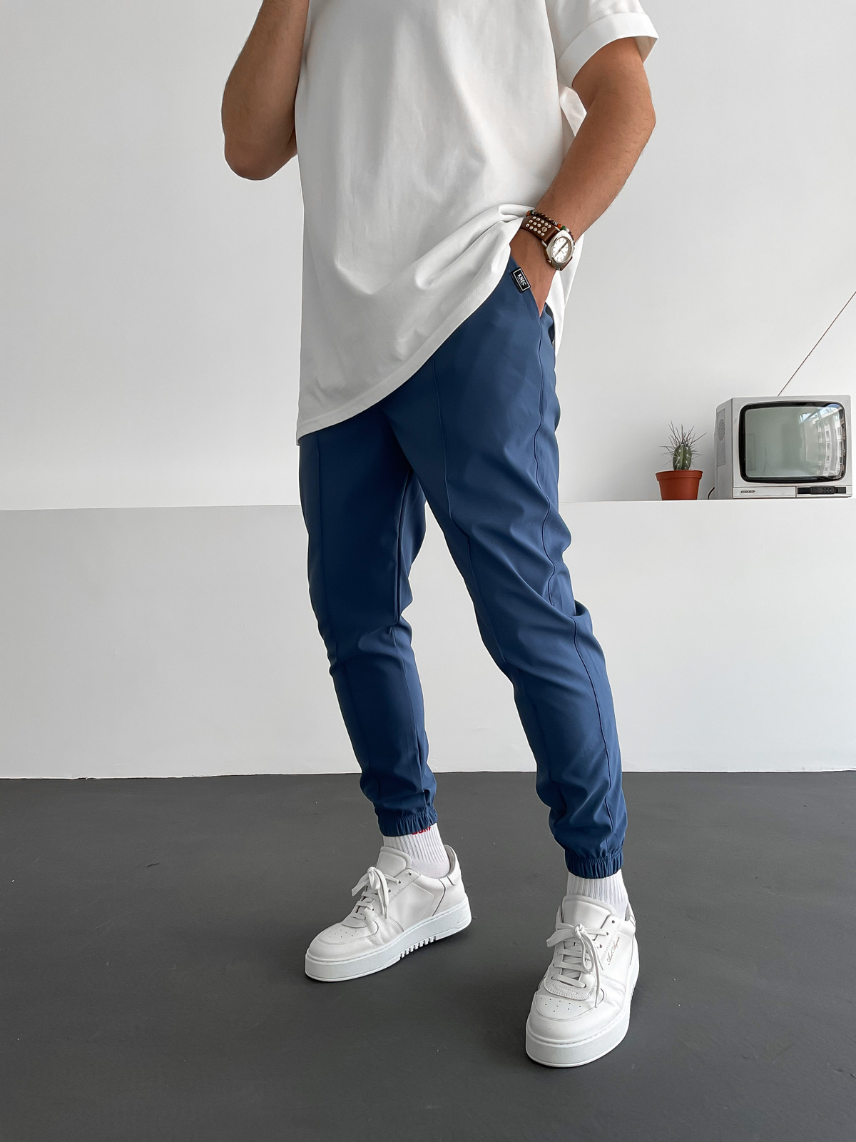 Lacivert Dikişli Jogger K-874