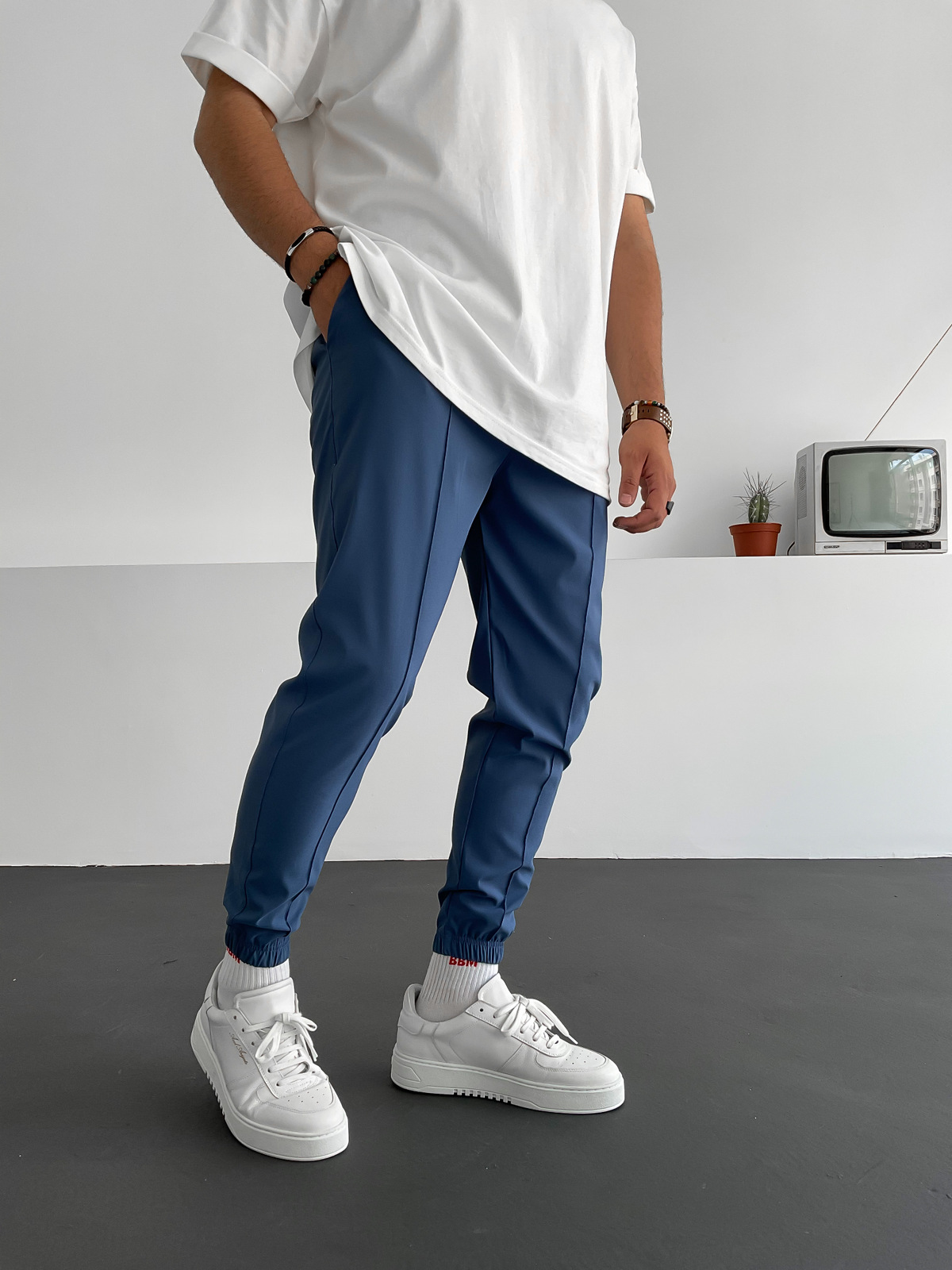 Lacivert Dikişli Jogger K-874