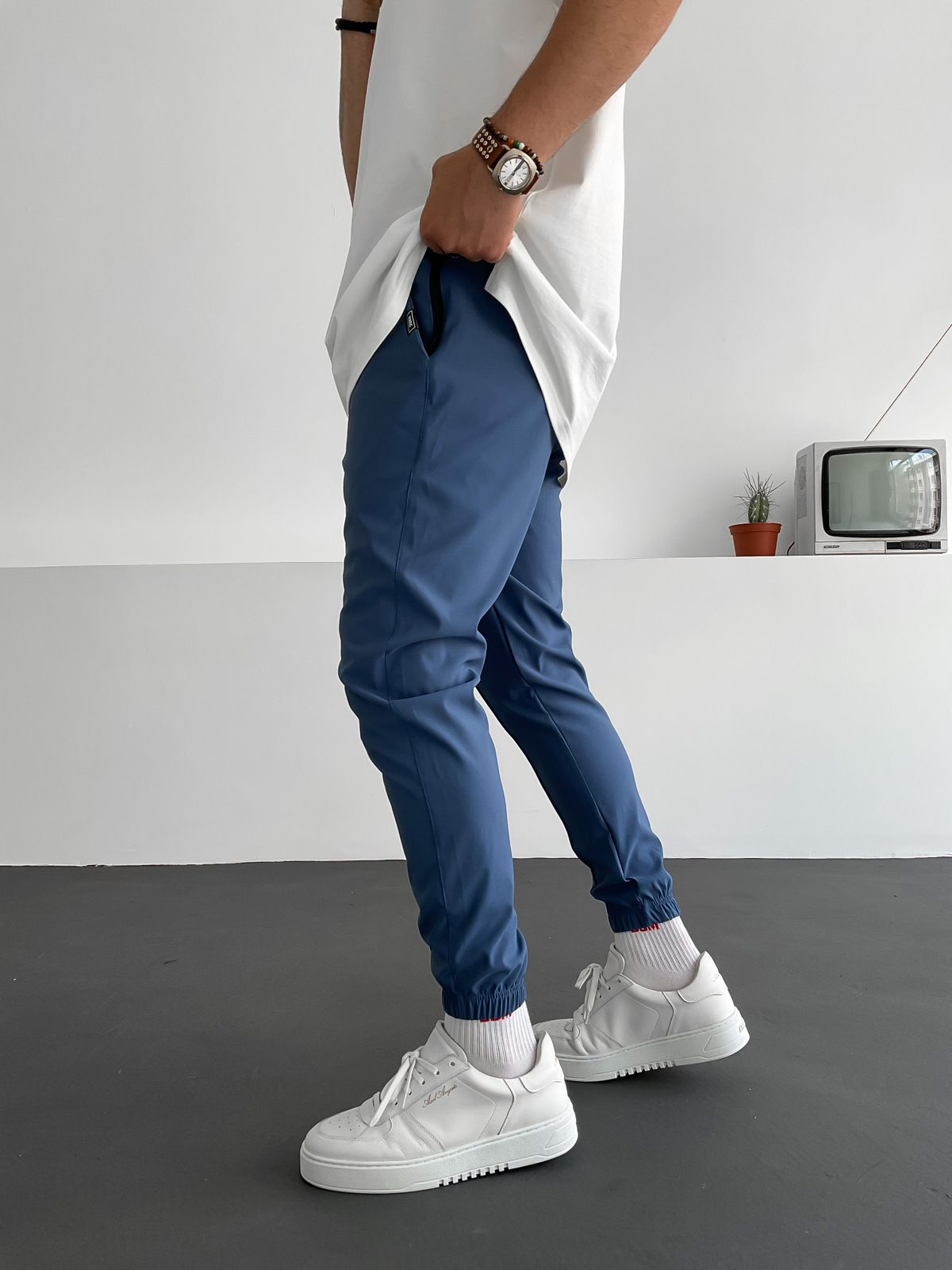 Lacivert Dikişli Jogger K-874