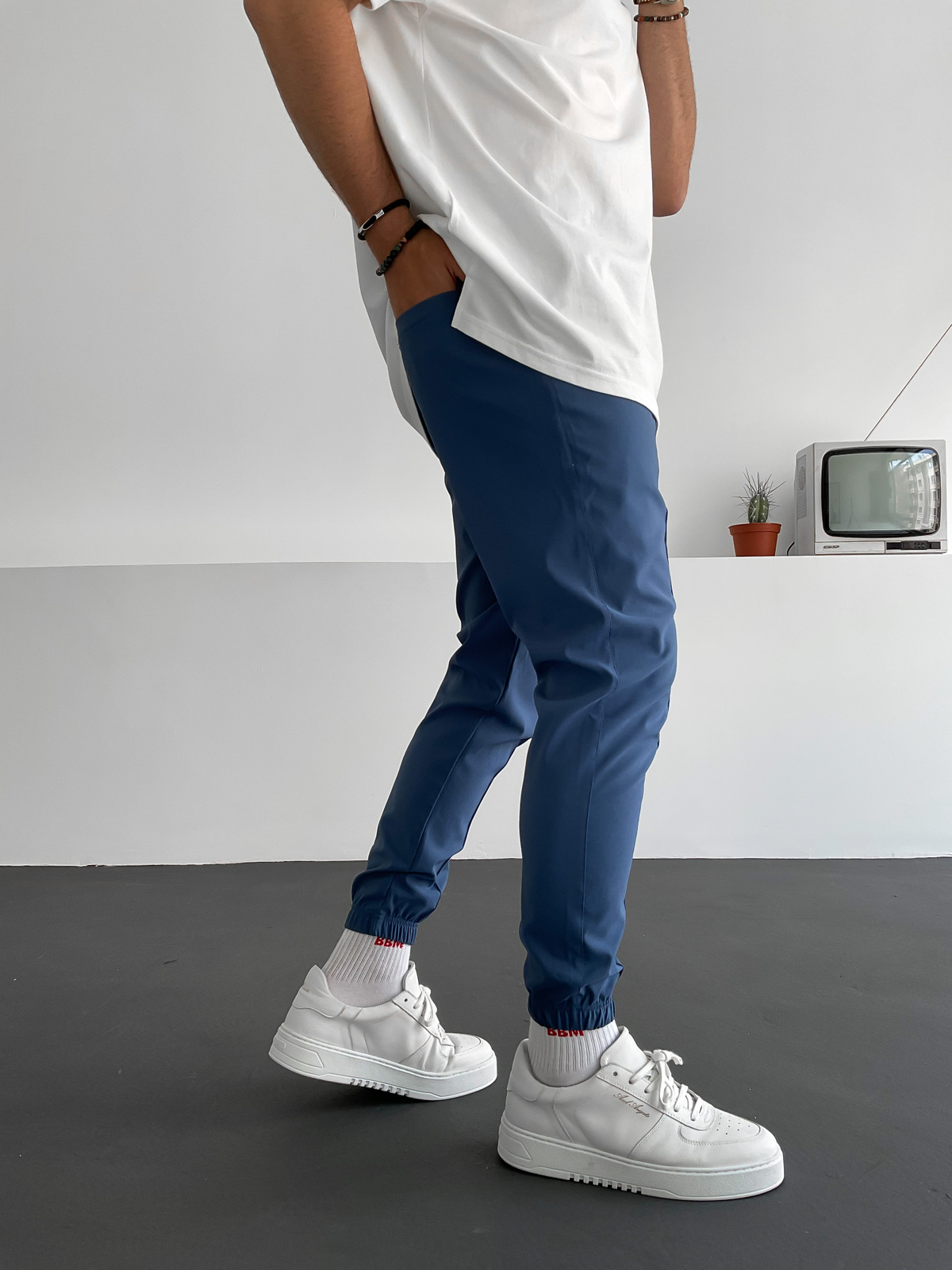 Lacivert Dikişli Jogger K-874