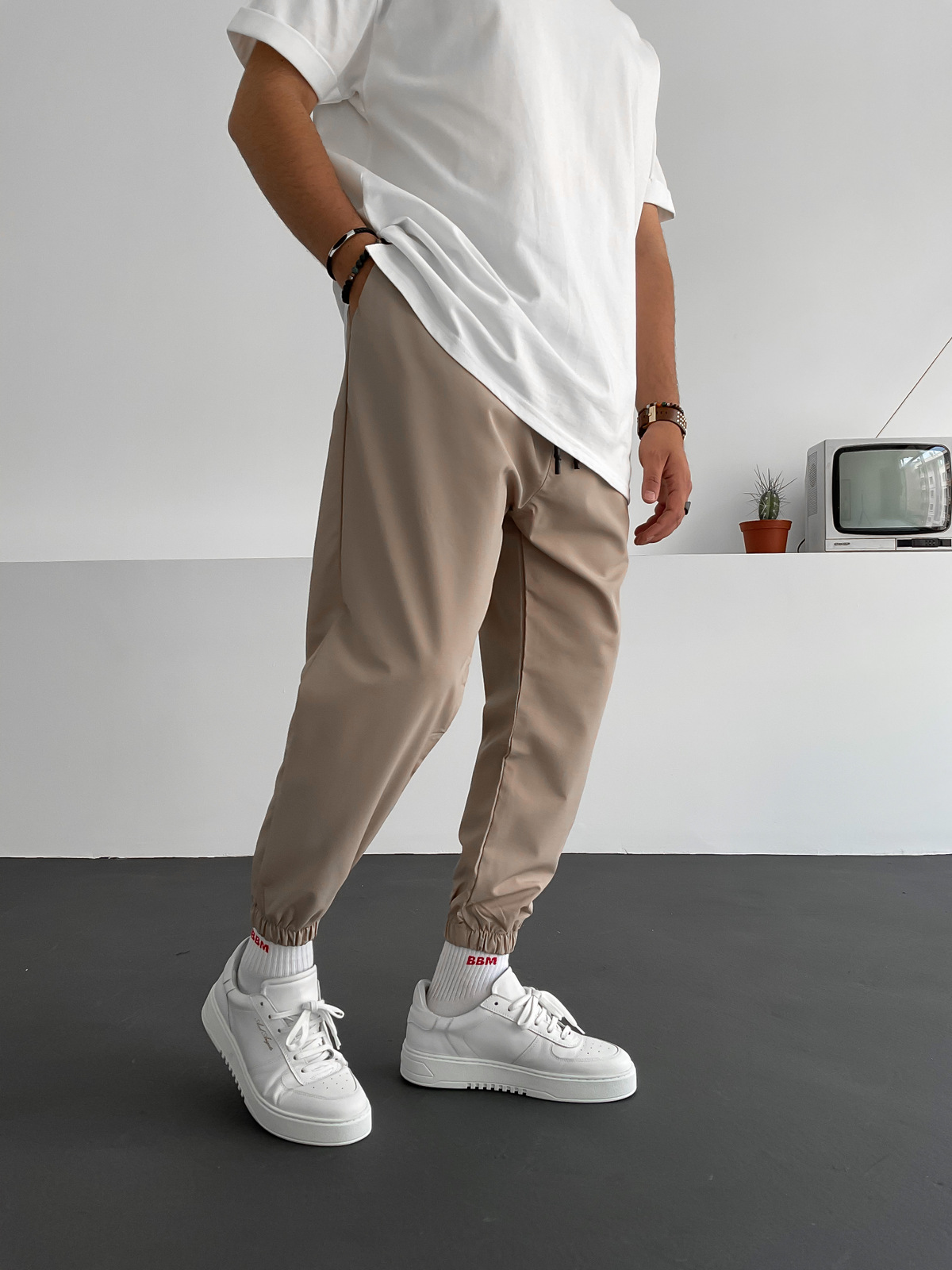Bej İnce Jogger D-6017/5991