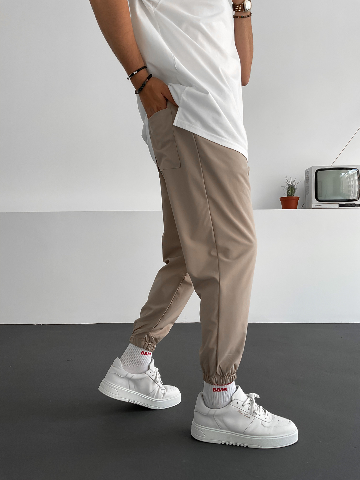 Bej İnce Jogger D-6017/5991