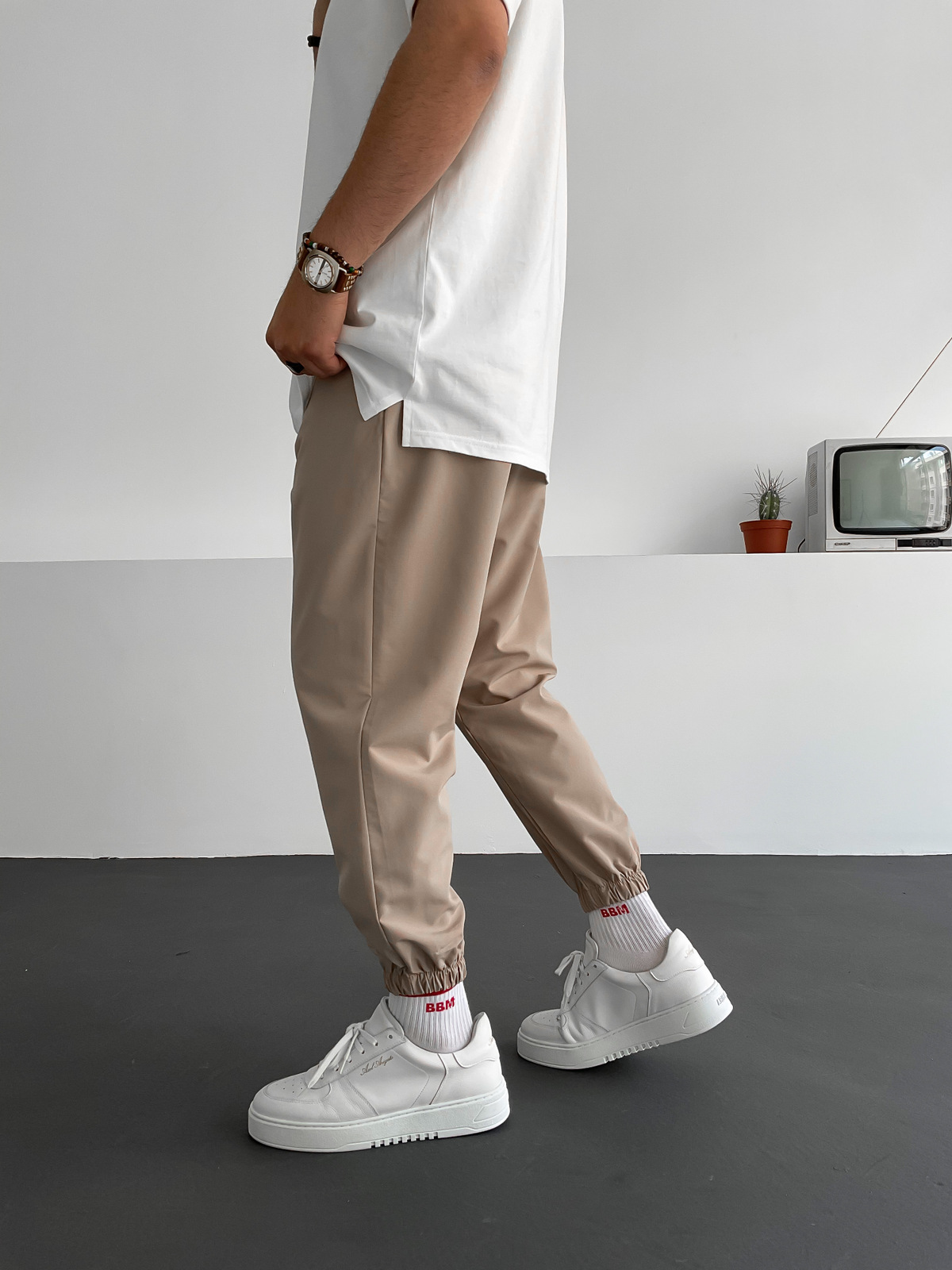 Bej İnce Jogger D-6017/5991