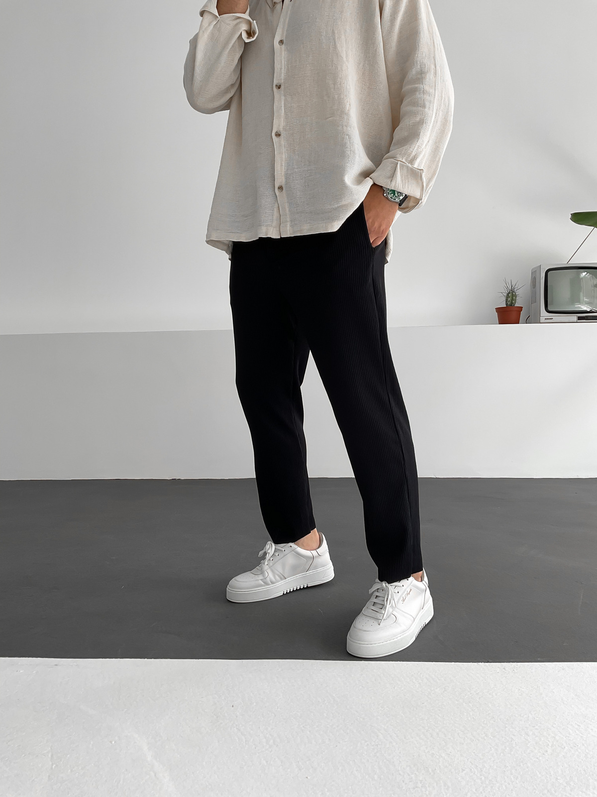 Siyah Fitilli Pantolon RC-4260