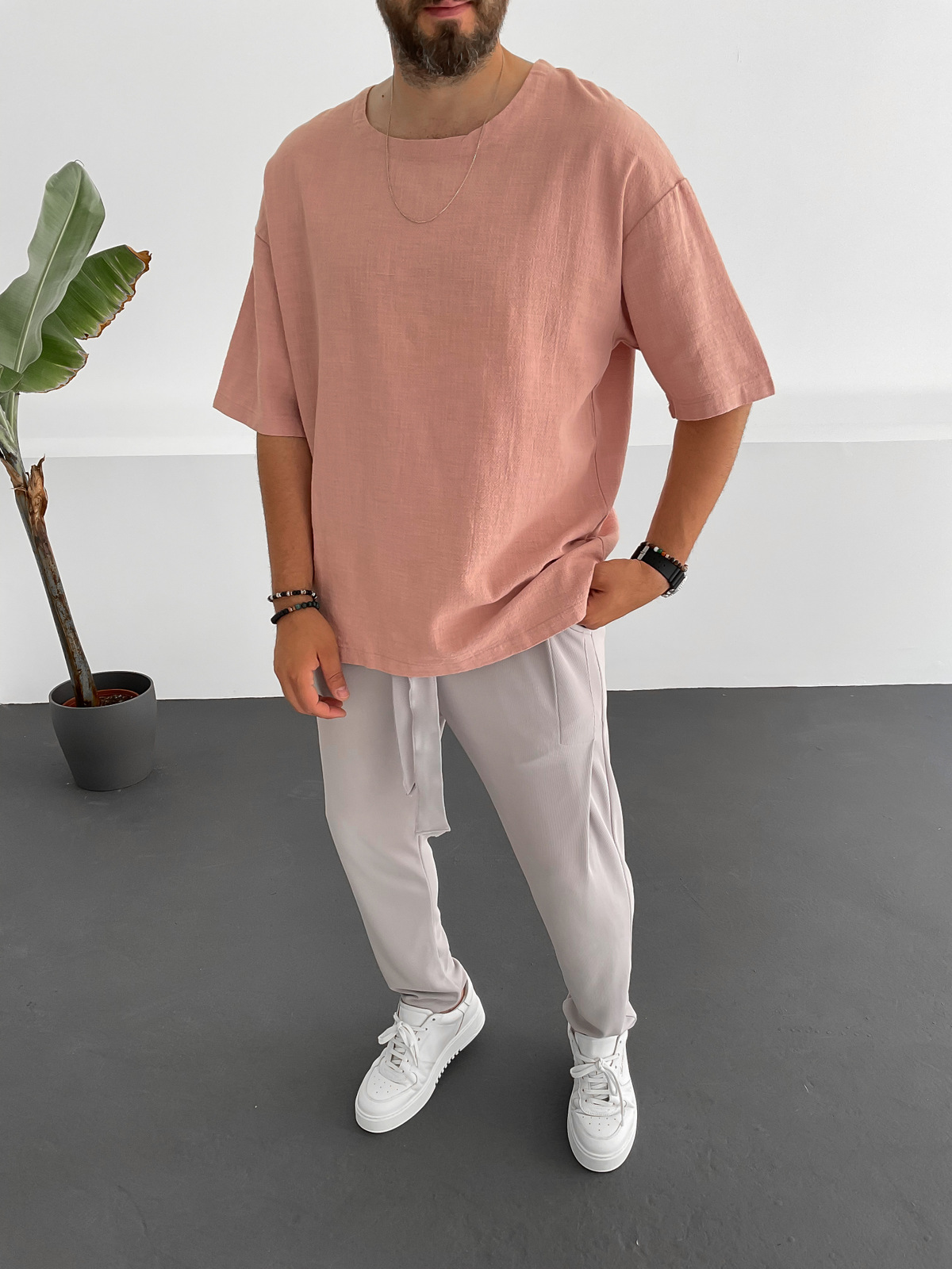 Pudra Keten T-Shirt C-1530