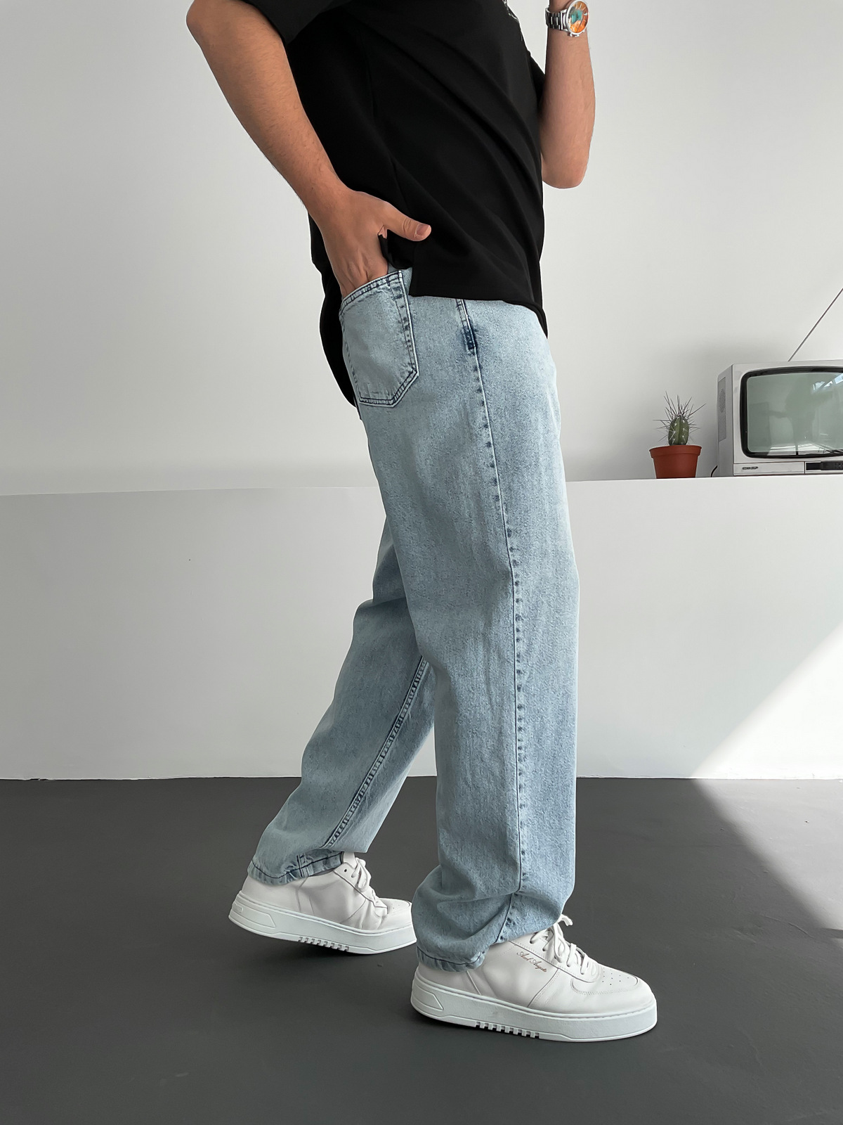 Mavi Boru Paça Pantolon C-6054