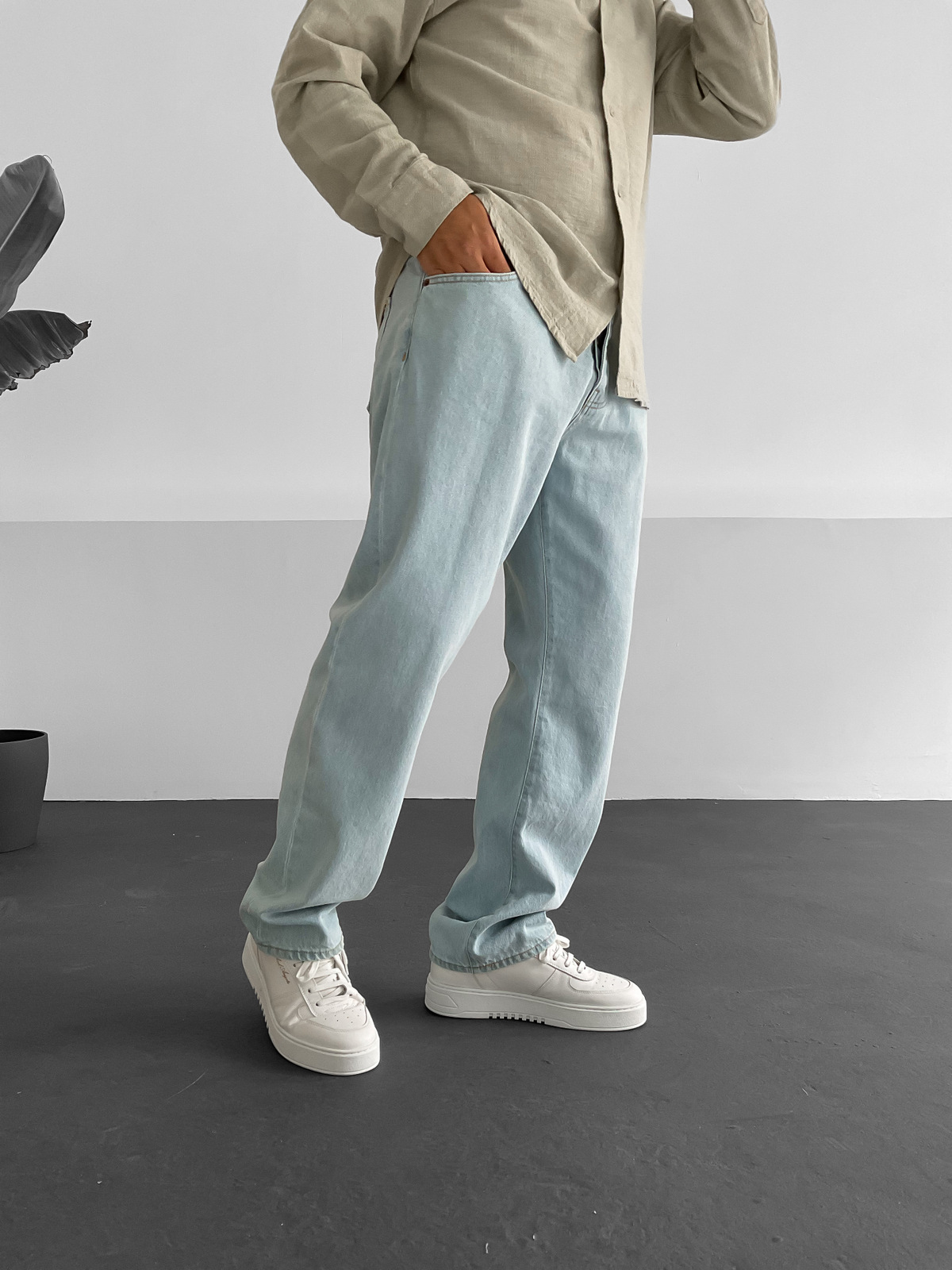 Açık Mavi Boru Paça Pantolon GJ-15269/5174-4E/1E