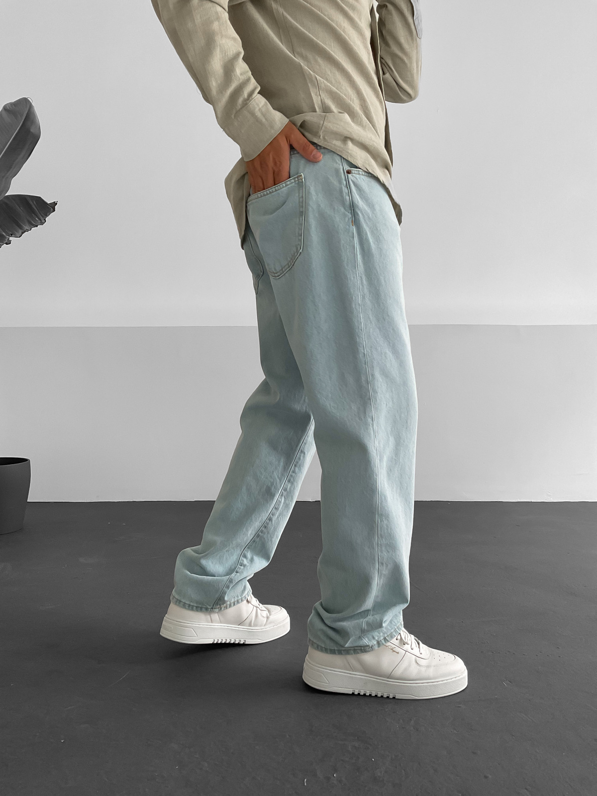 Açık Mavi Boru Paça Pantolon GJ-15269/5174-4E/1E