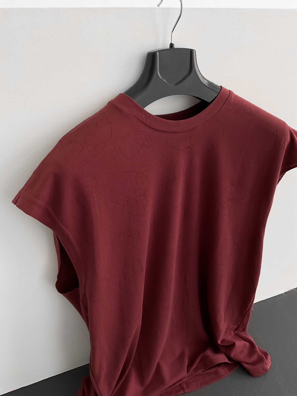Bordo Kurukafa Baskılı Atlet B-1129