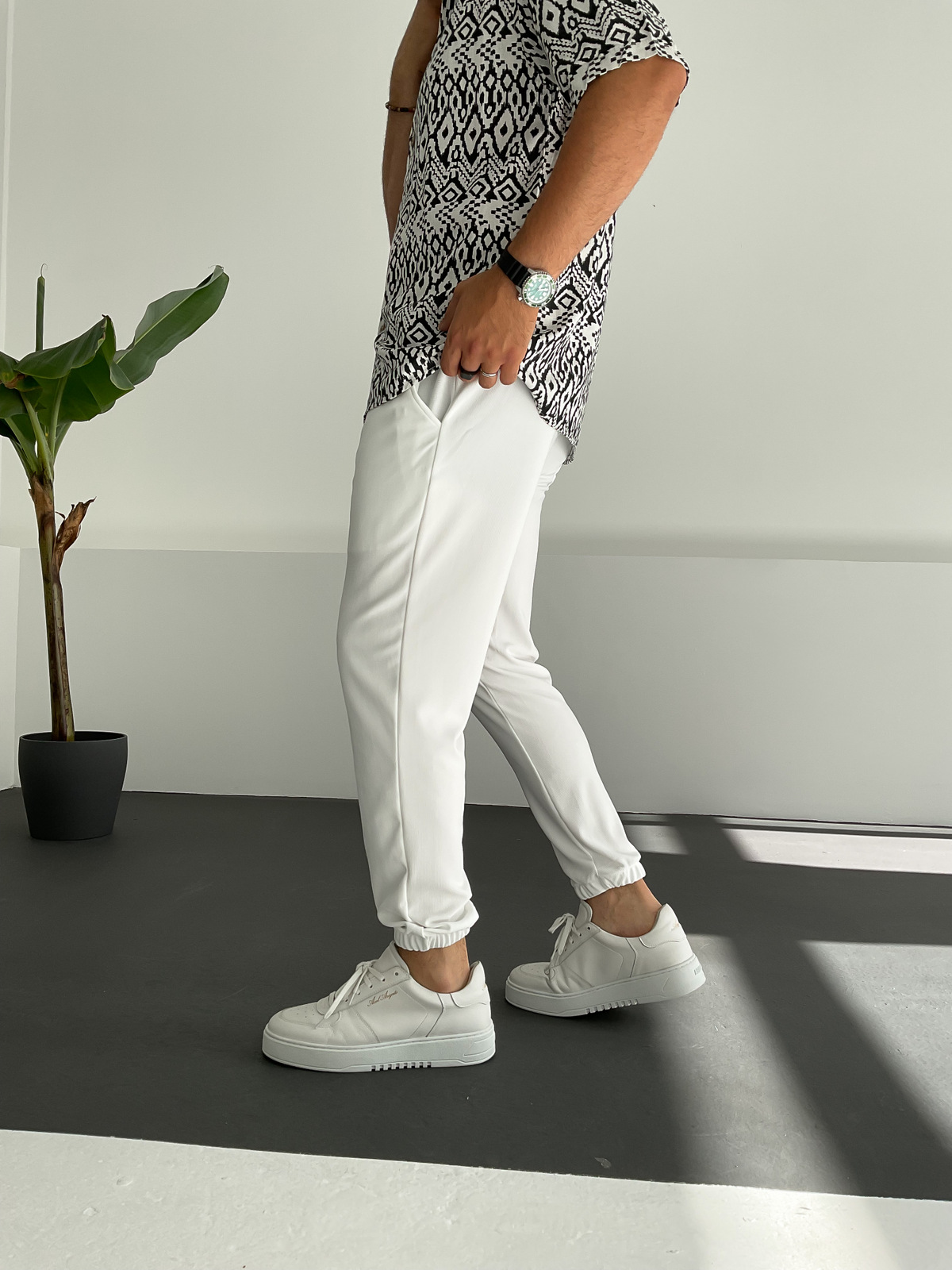 Beyaz Fitilli Jogger C-6092