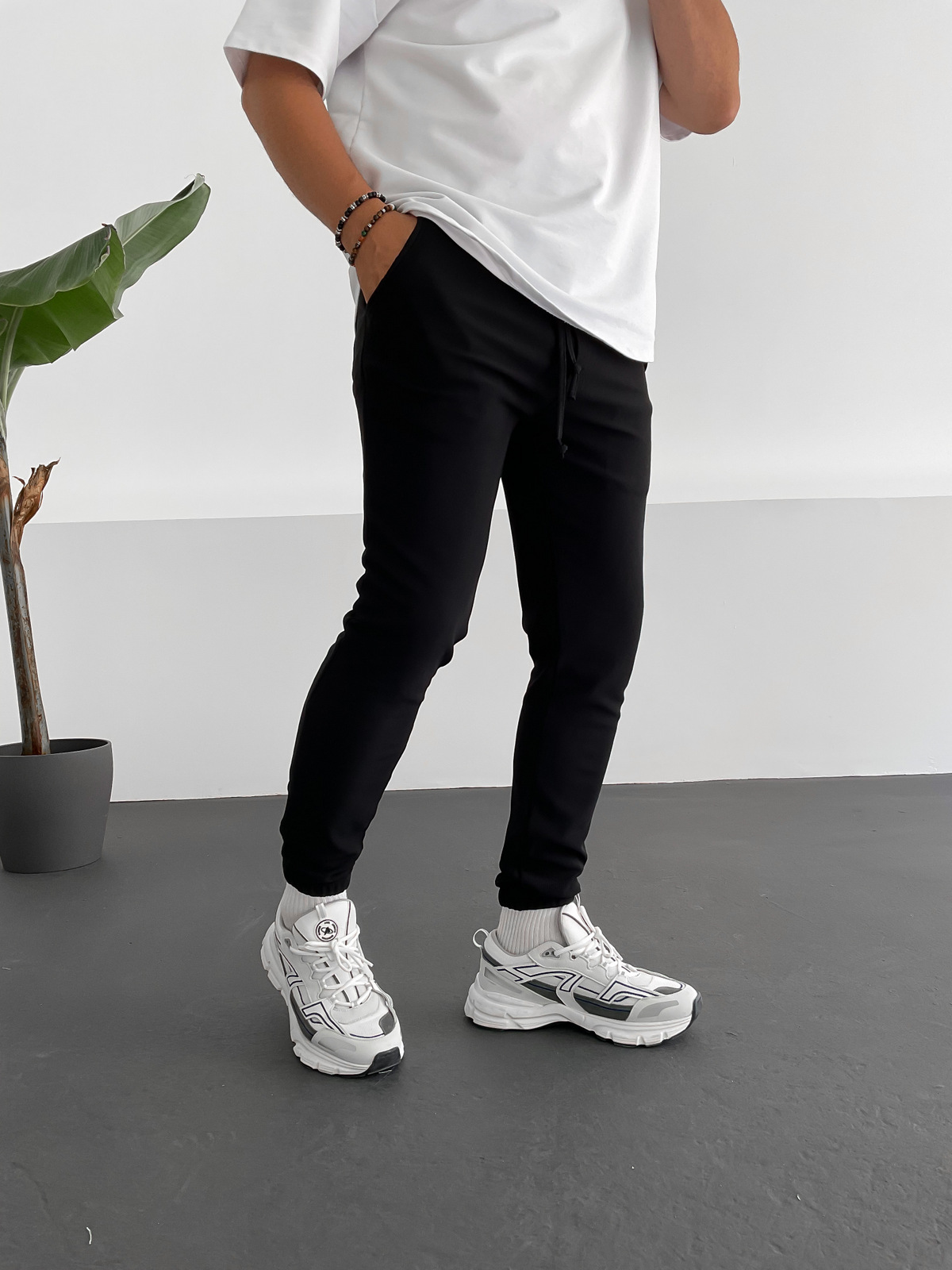 Siyah Fitilli Jogger C-6092