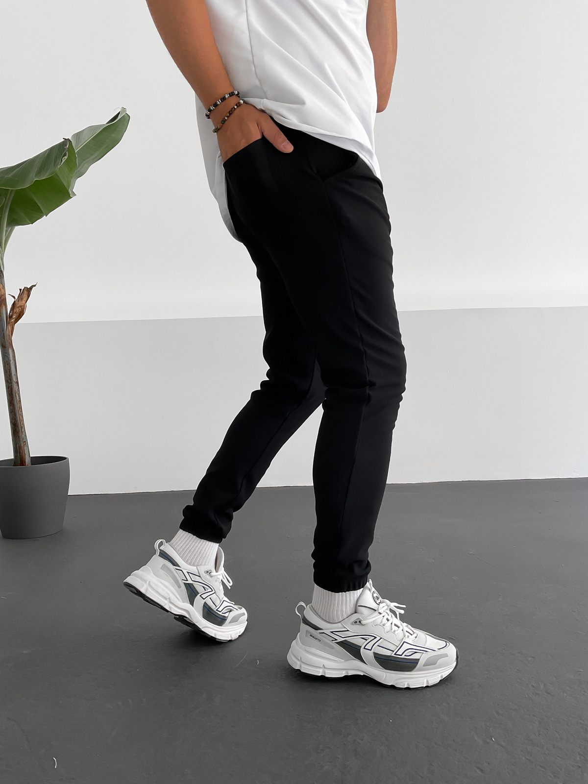 Siyah Fitilli Jogger C-6092