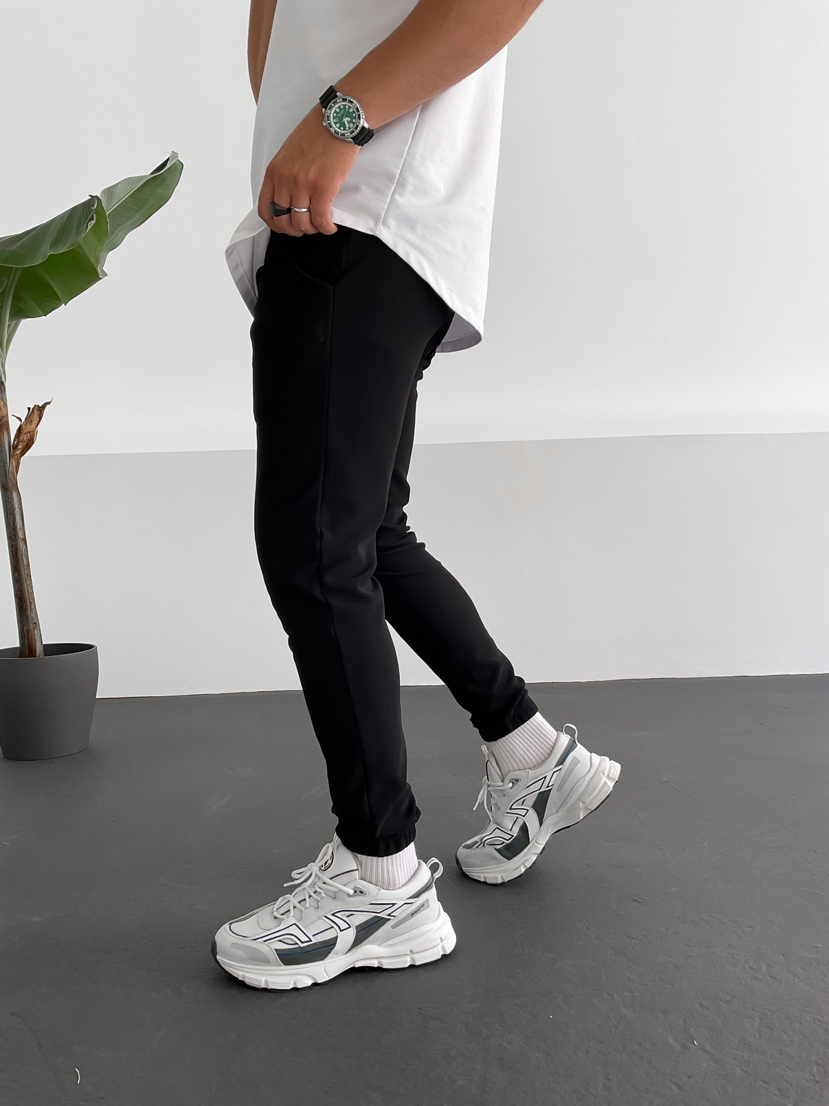 Siyah Fitilli Jogger C-6092