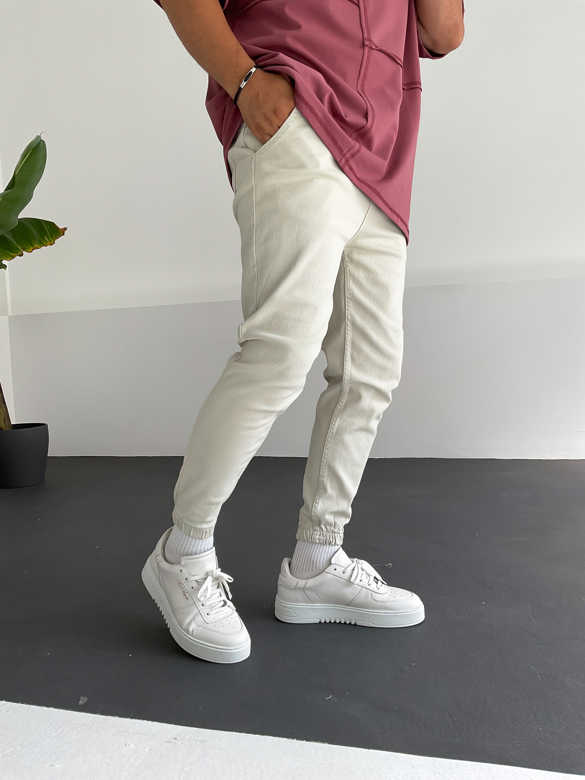 Taş Paçası Lastikli Kot Jogger DP-179/122/112