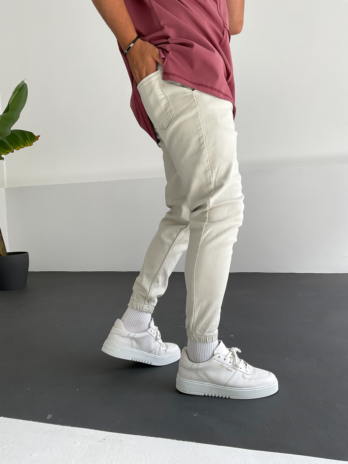 Taş Paçası Lastikli Kot Jogger DP-179/122/112