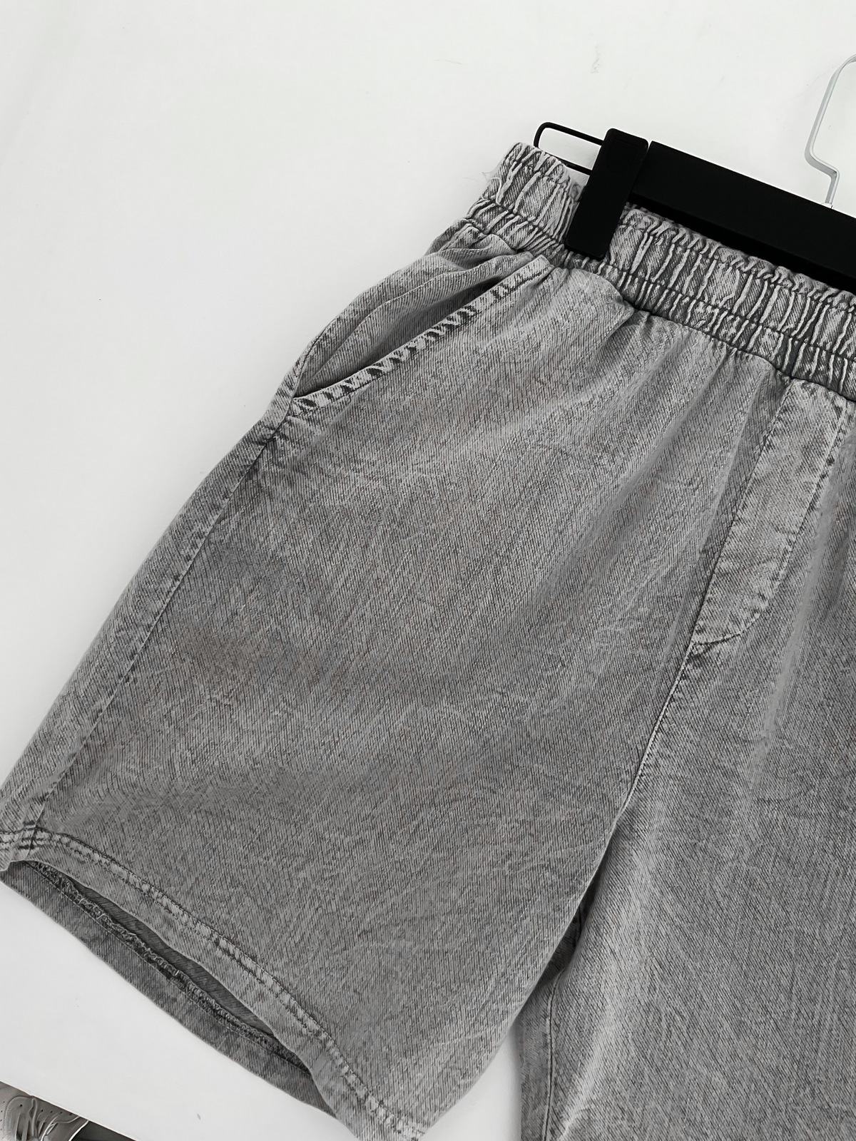 Gri Yıkamalı Şort M-4034