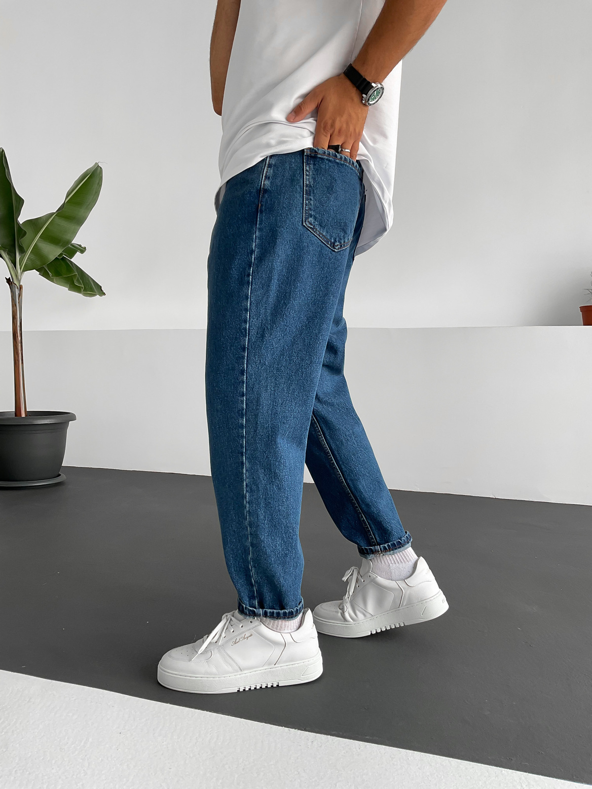 Koyu Mavi Regular Fit Pantolon DP-019