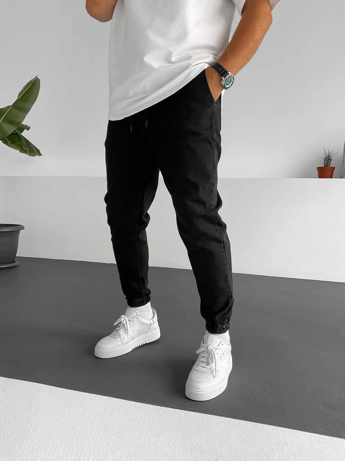 Siyah Casual Kot Jogger DP-004/006