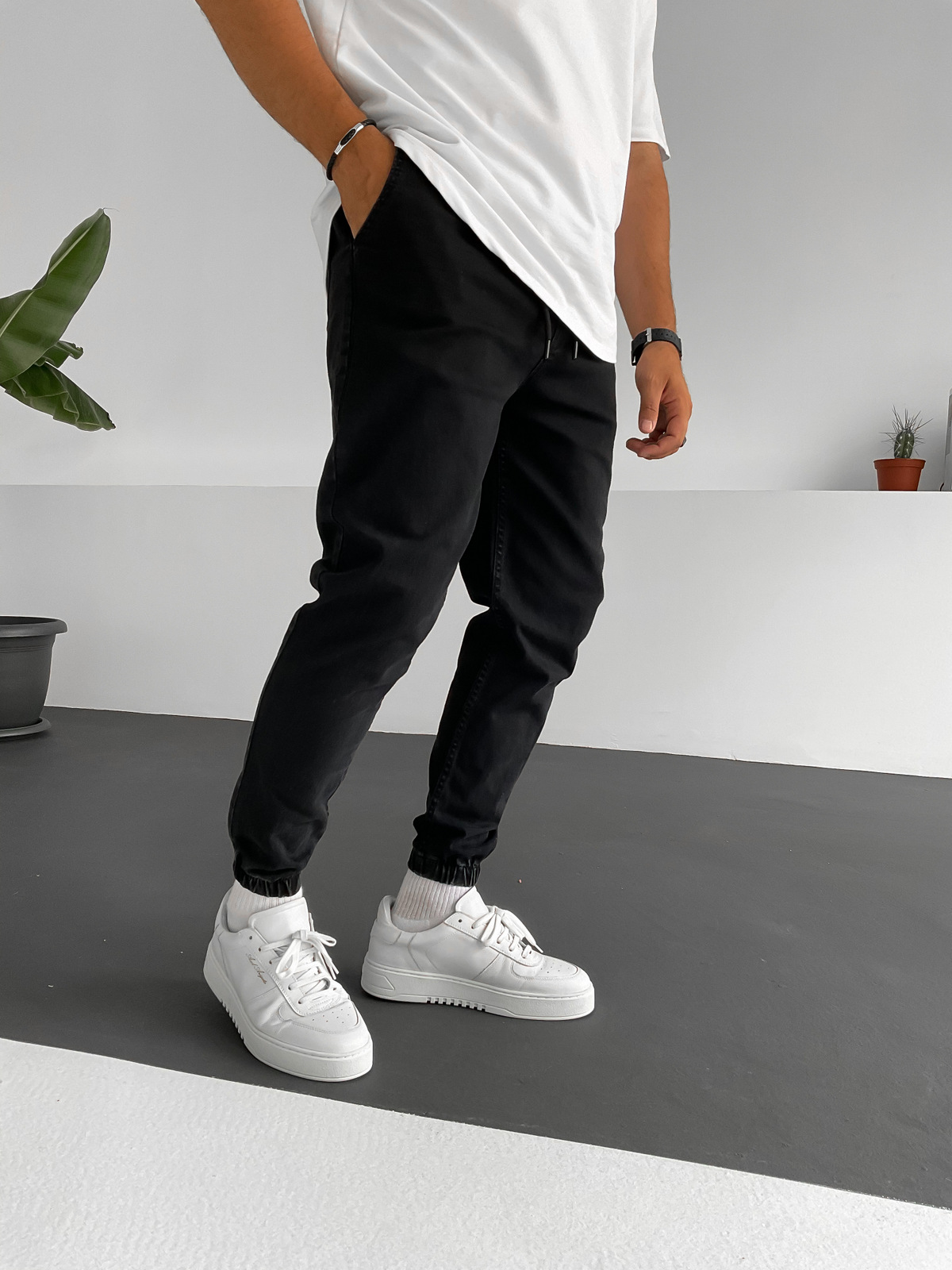 Siyah Casual Kot Jogger DP-004/006