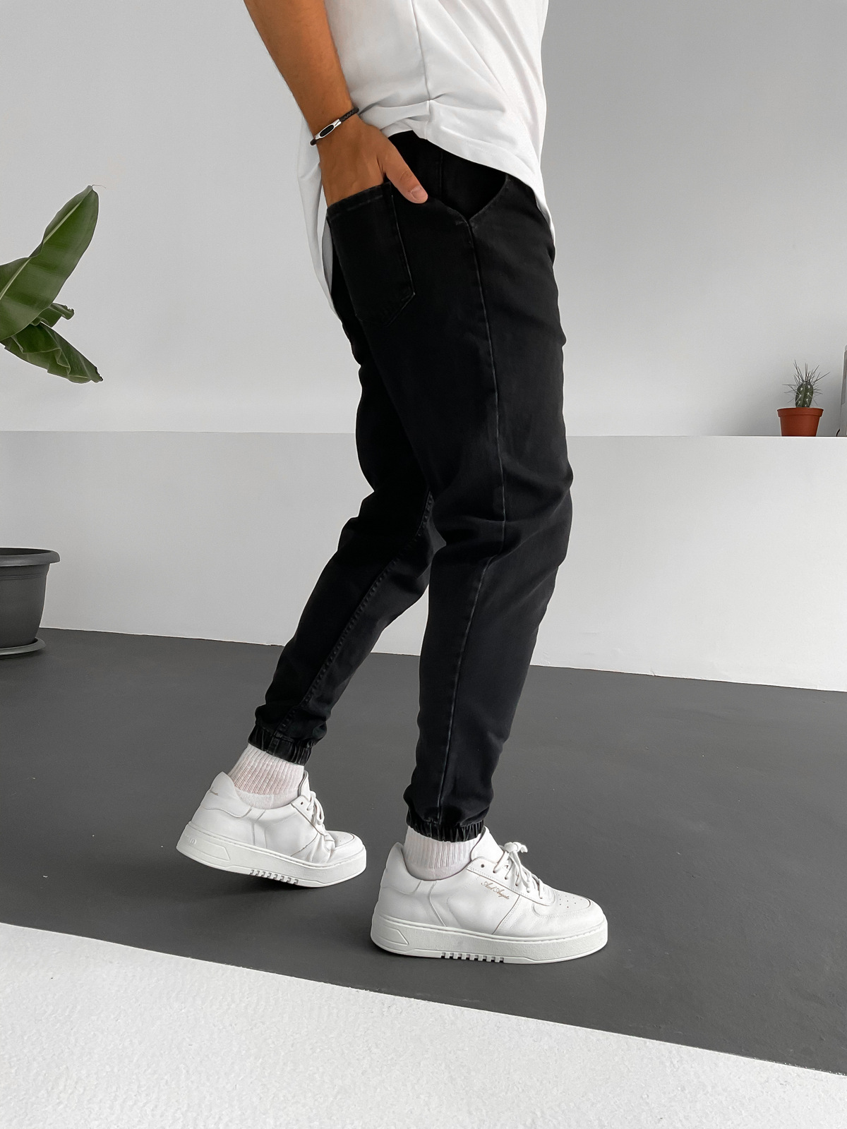 Siyah Casual Kot Jogger DP-004/006