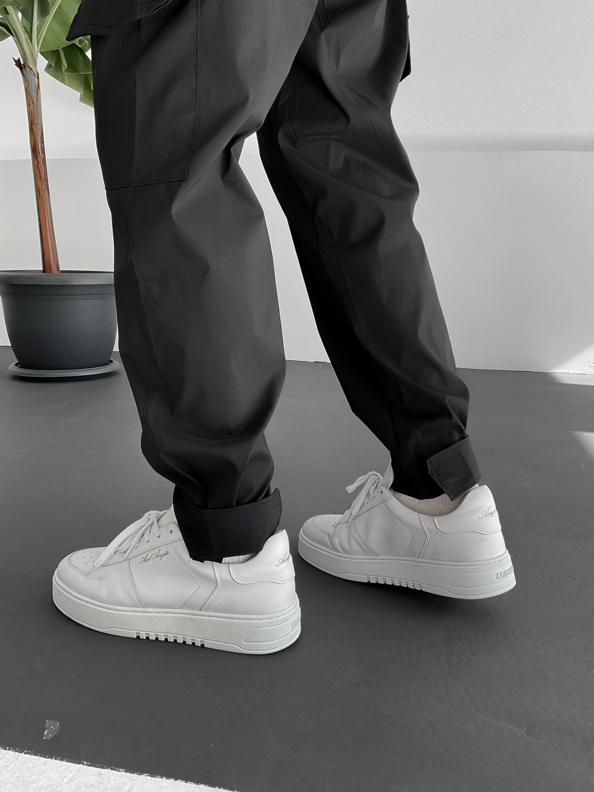 Siyah Cırtlı Kargo Jogger C-6120