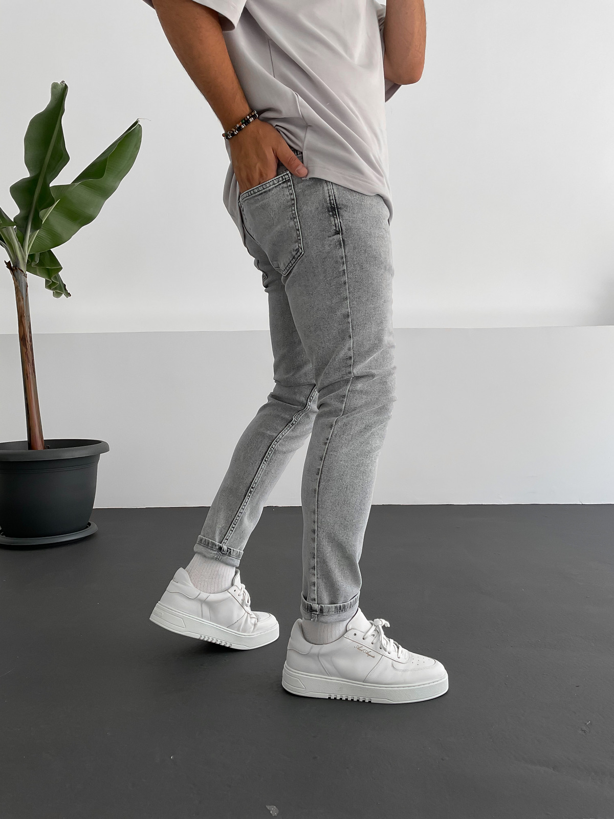 Açık Gri Slim Jean C-6132