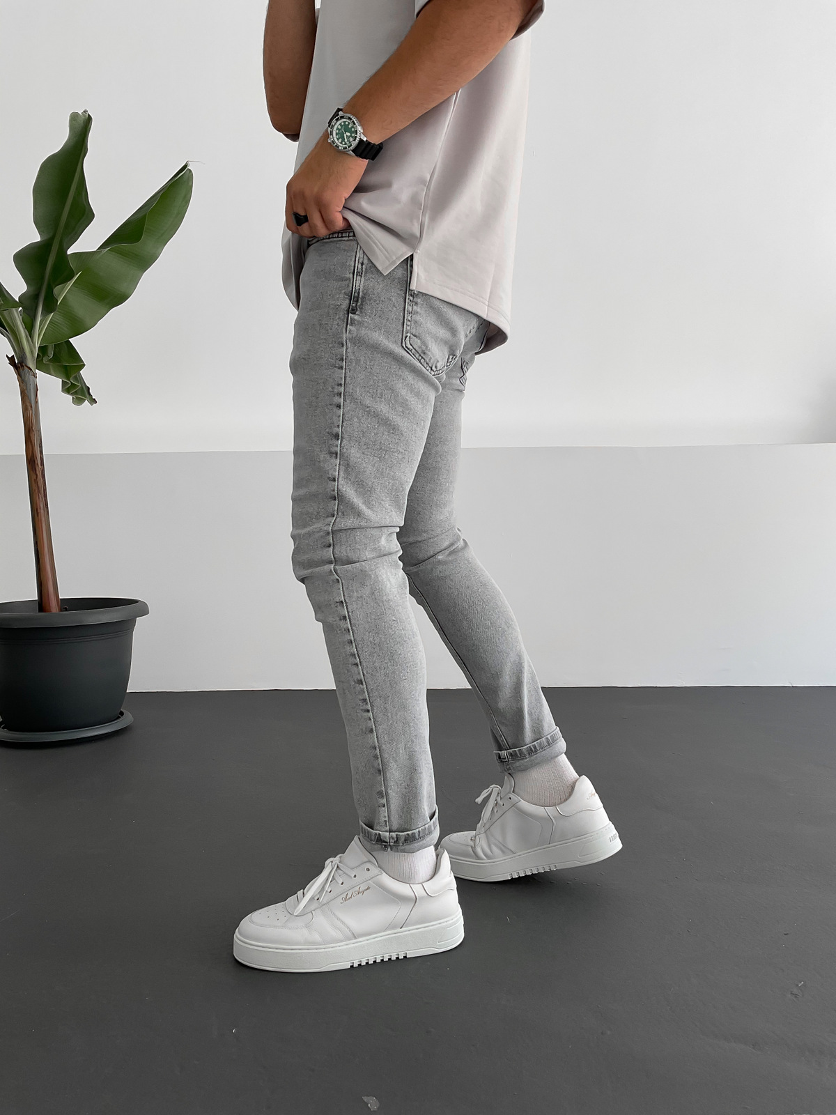 Açık Gri Slim Jean C-6132