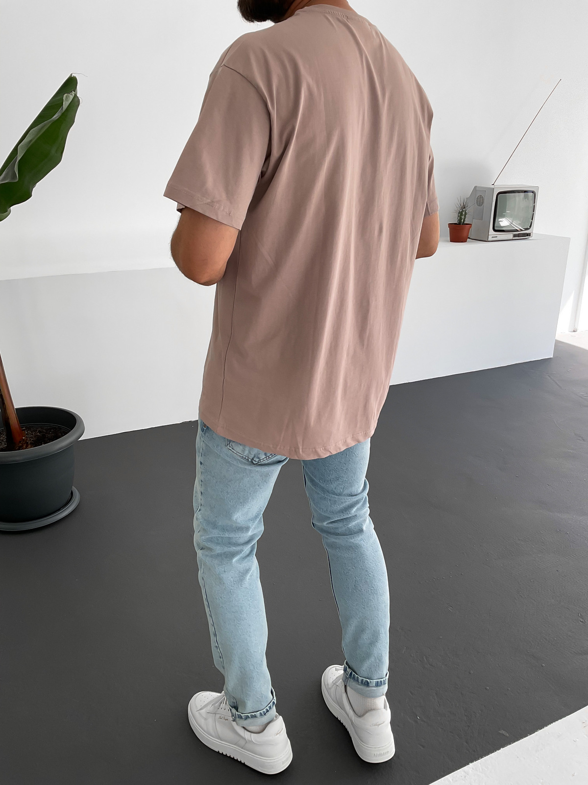 Gül Kurusu Önü Cepli Basic T-Shirt C-683