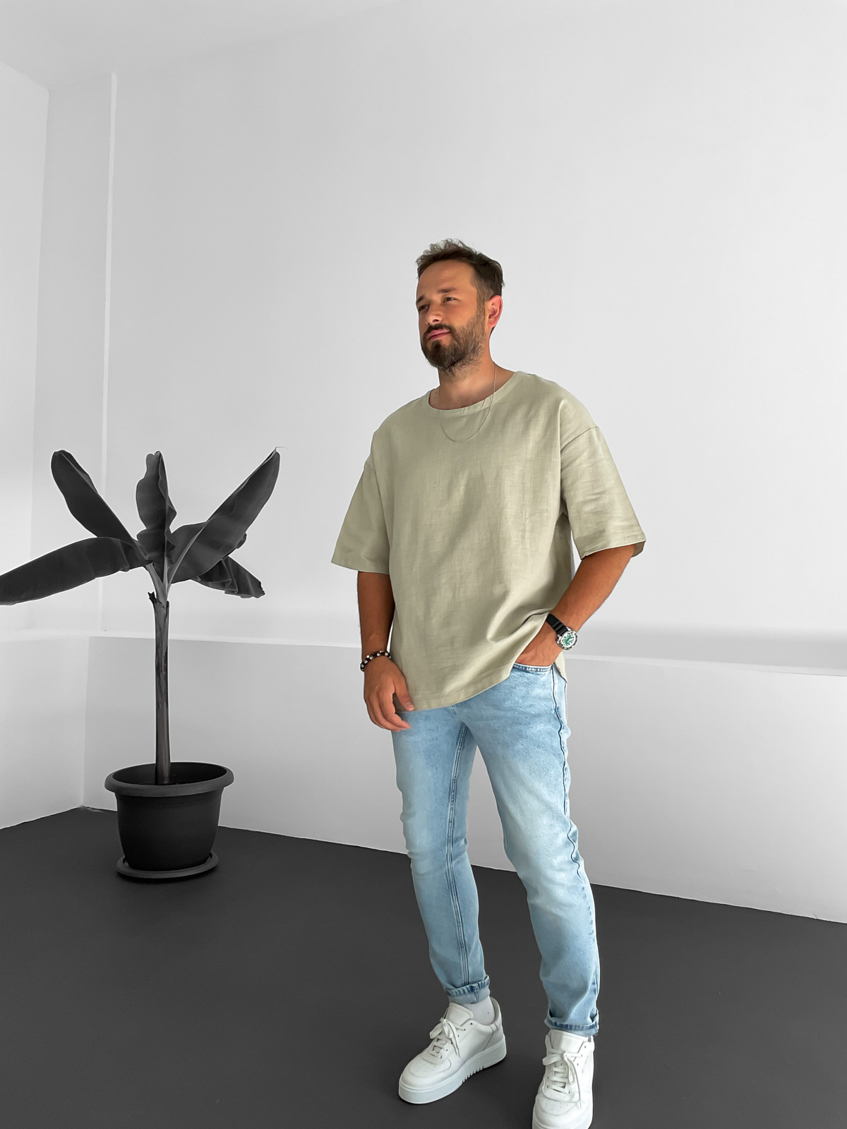 Taş Keten T-Shirt C-1530