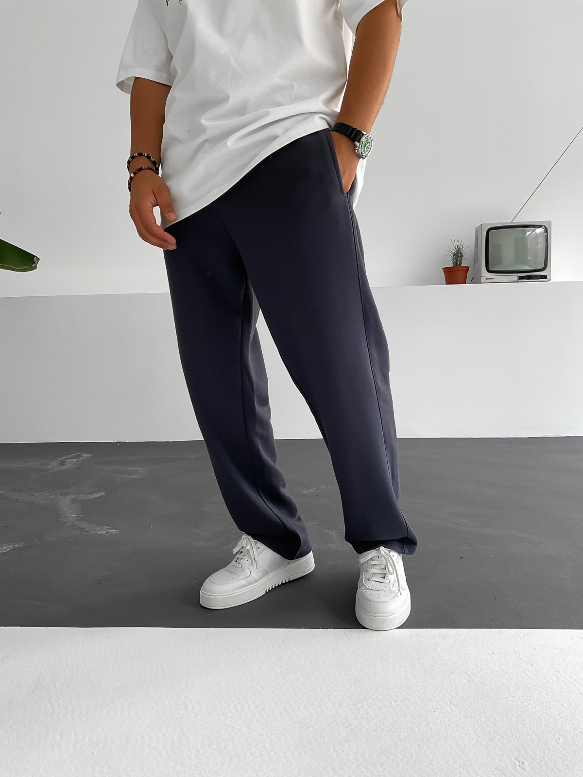 Füme Boru Paça Basic Eşofman BY-1255
