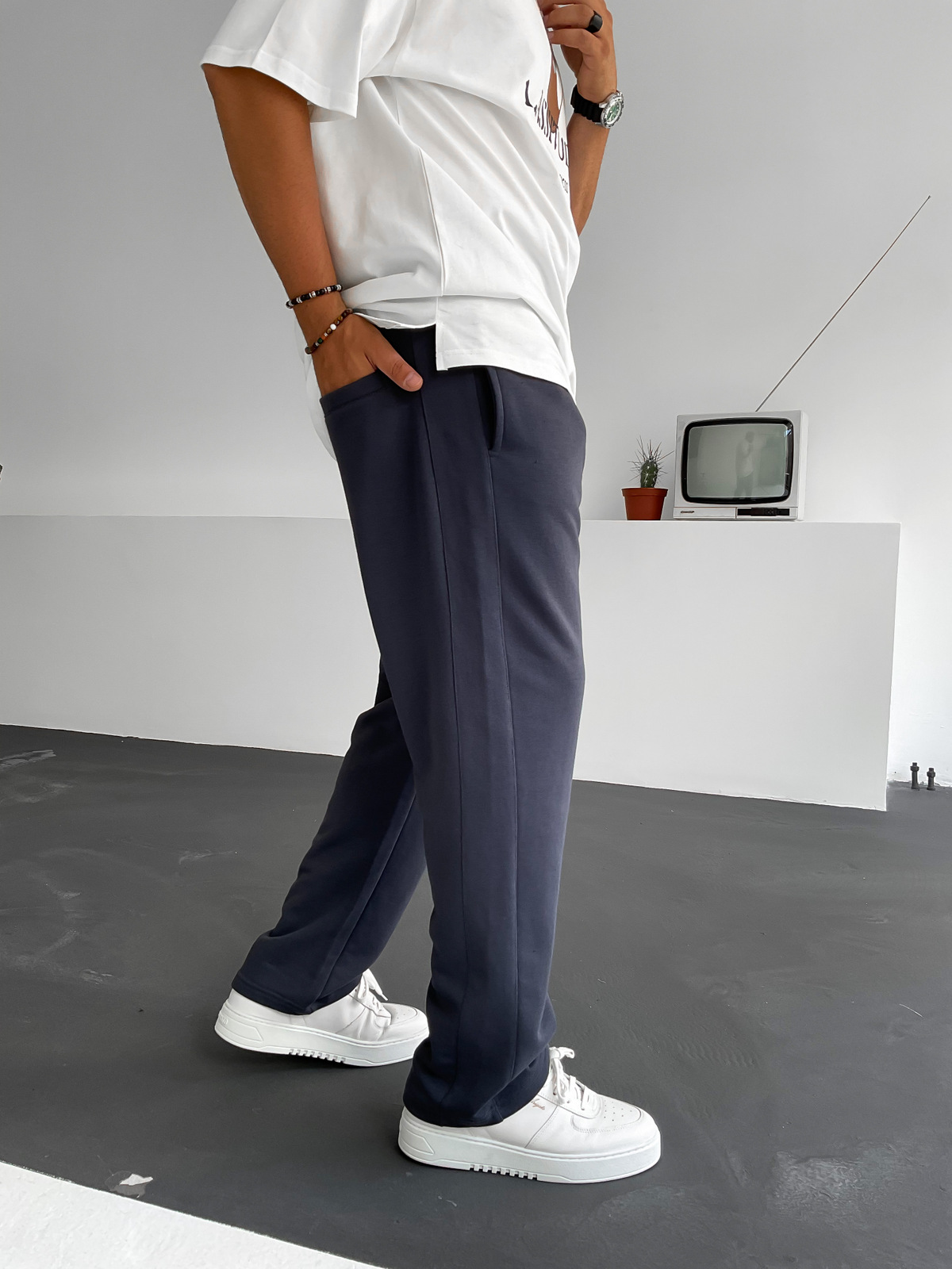 Füme Boru Paça Basic Eşofman BY-1255