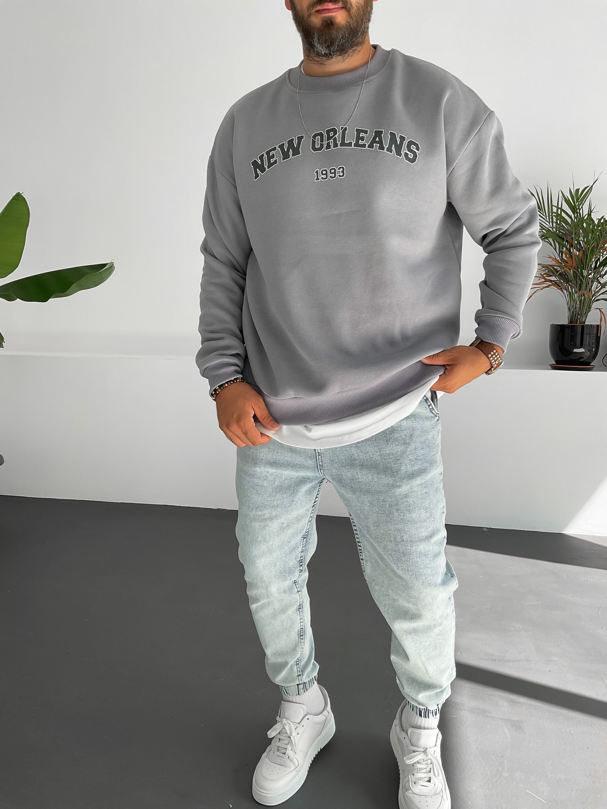 Gri New Orleans Sweatshirt PM-015
