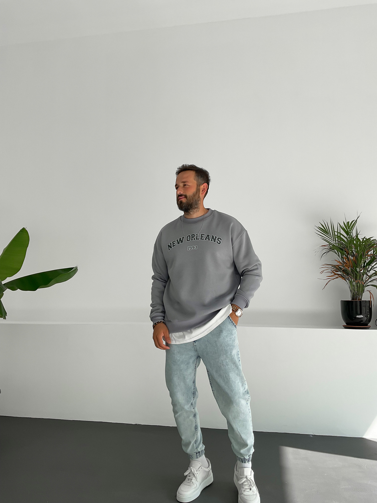 Gri New Orleans Sweatshirt PM-015