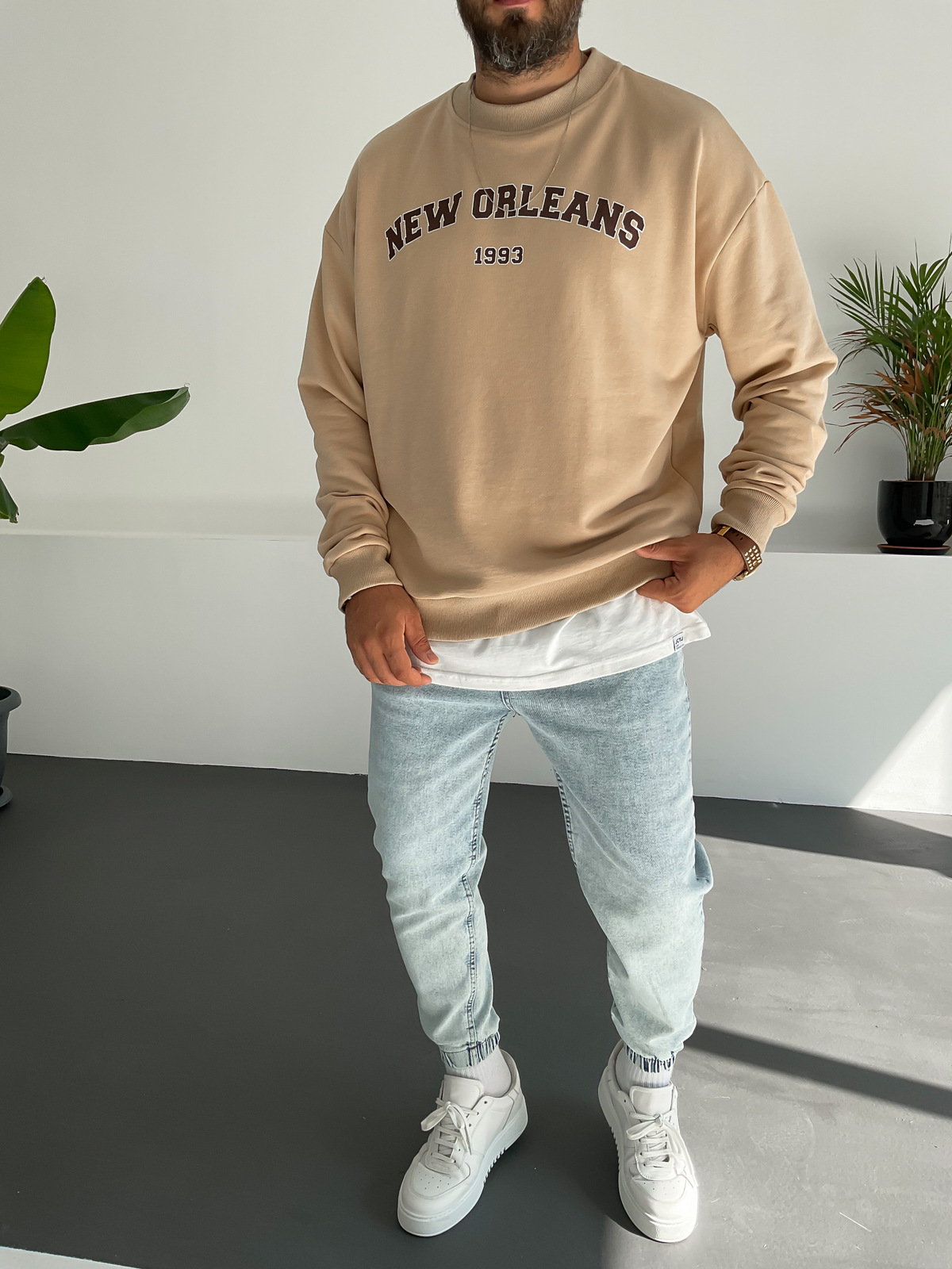Krem New Orleans Sweatshirt PM-015