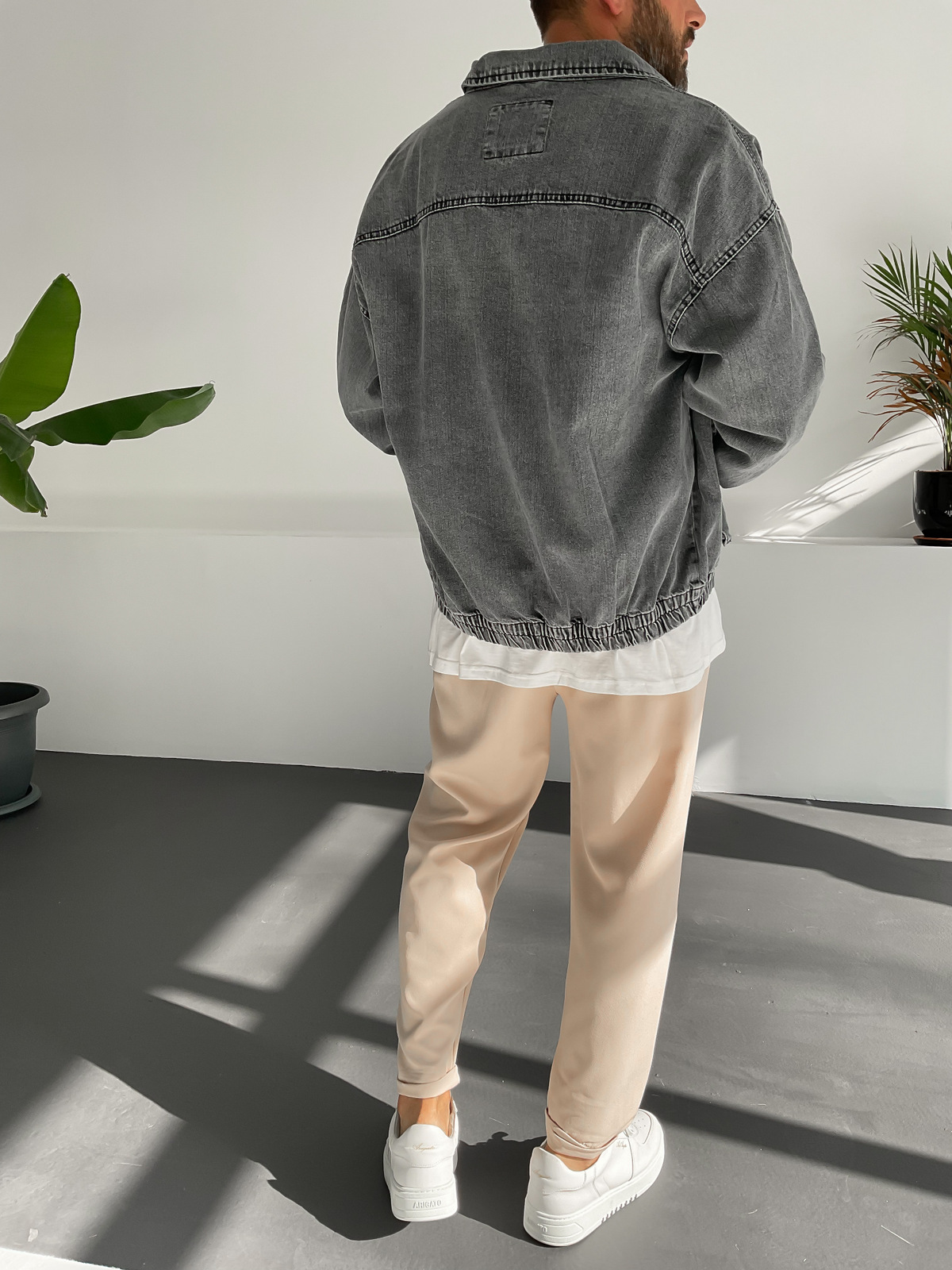 Gri Bomber Kot Ceket GJ-15378