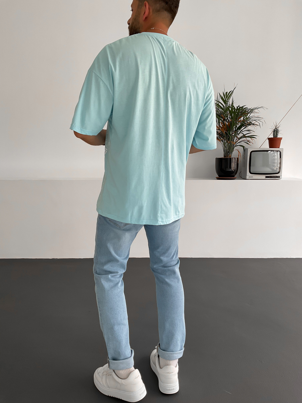 Mavi Naruto Baskılı T-Shirt JJ-191