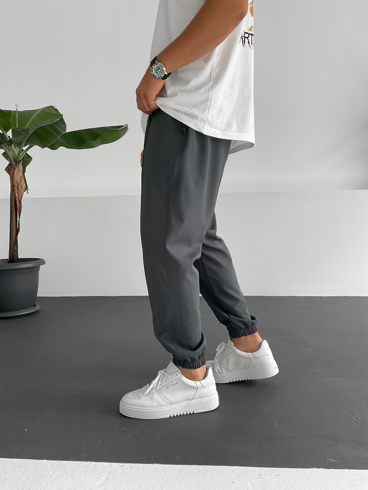 Antrasit Dikişli Jogger K-874