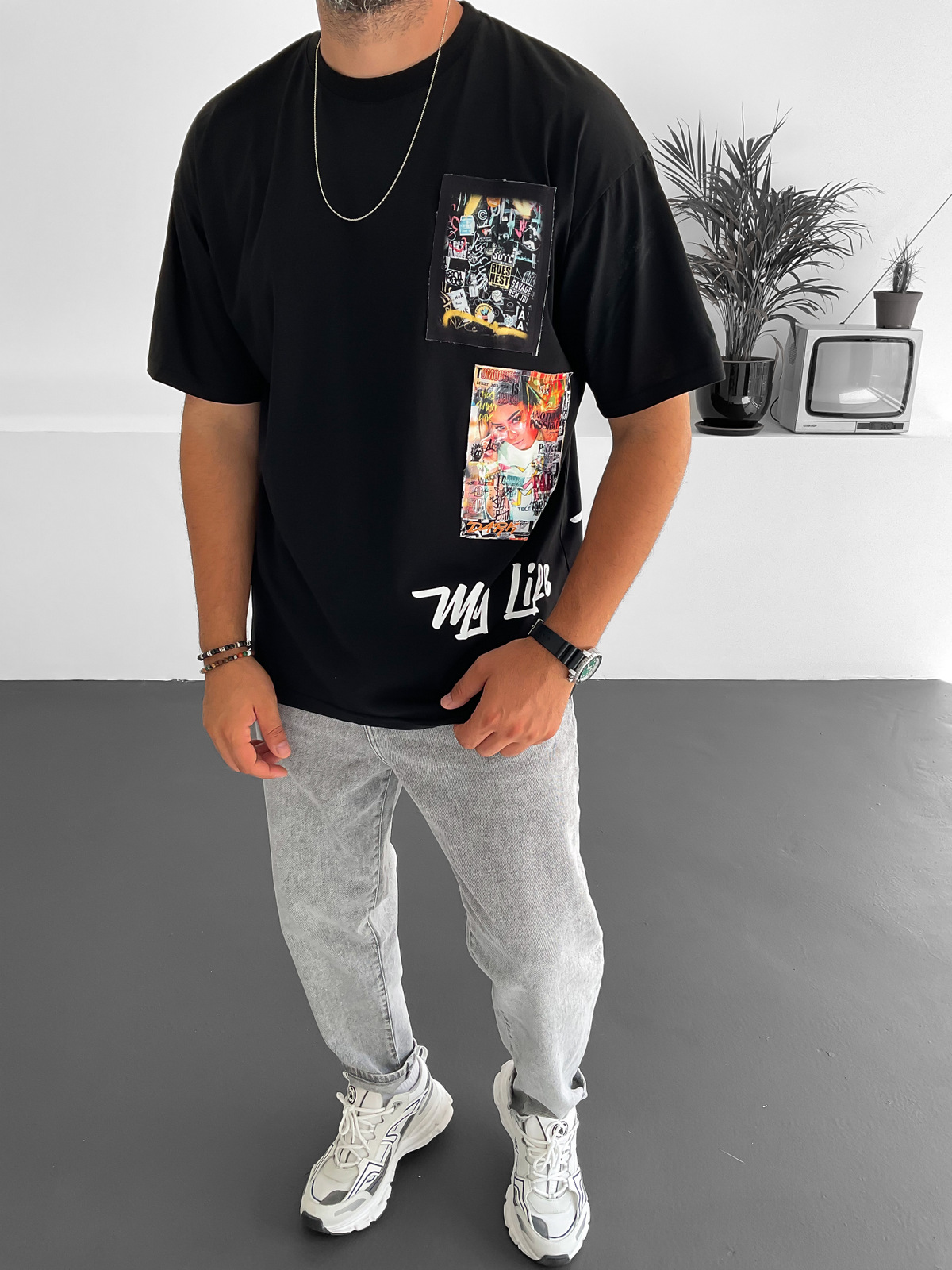 Siyah Rules Baskılı T-Shirt JJ-113