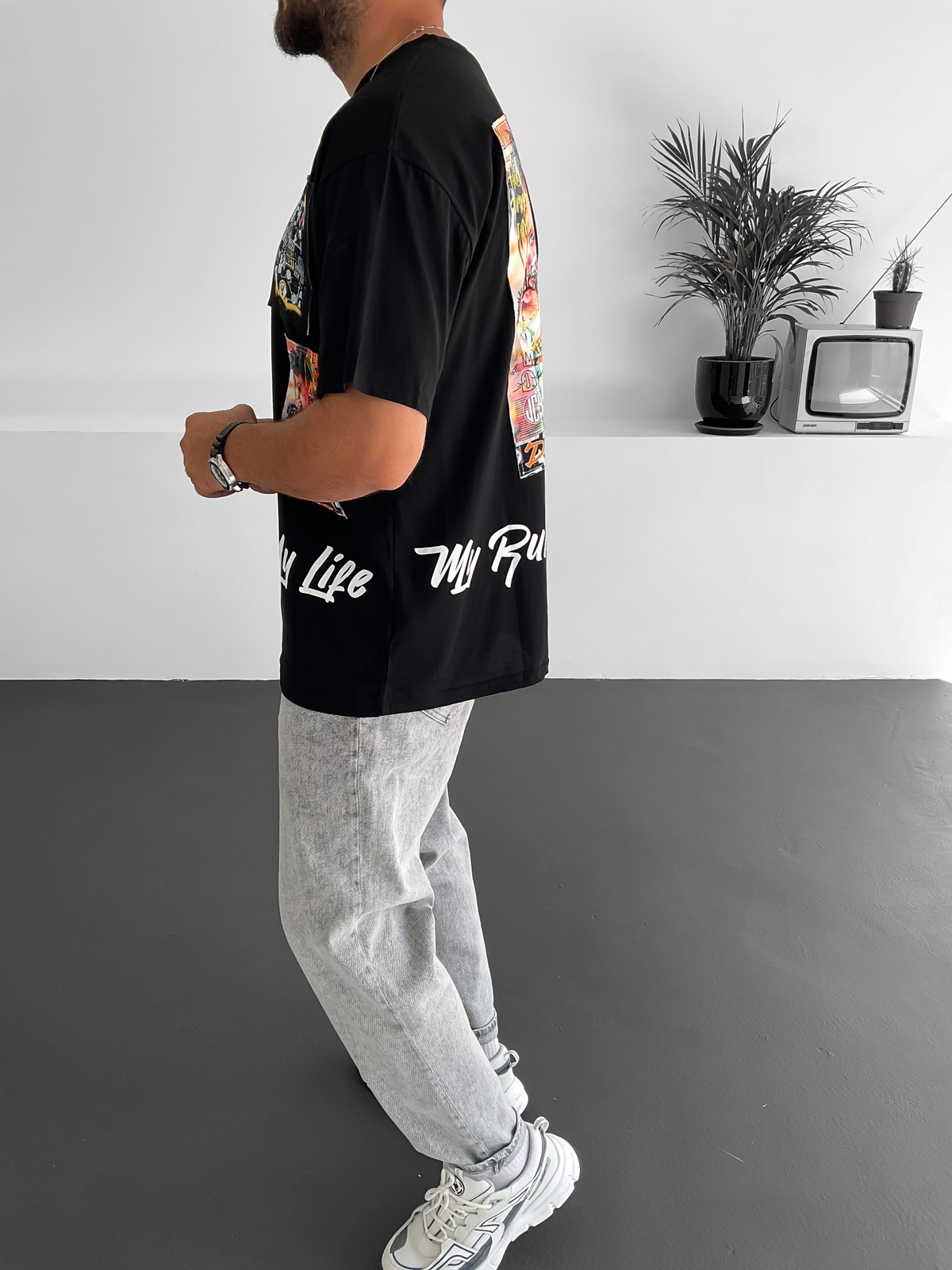 Siyah Rules Baskılı T-Shirt JJ-113