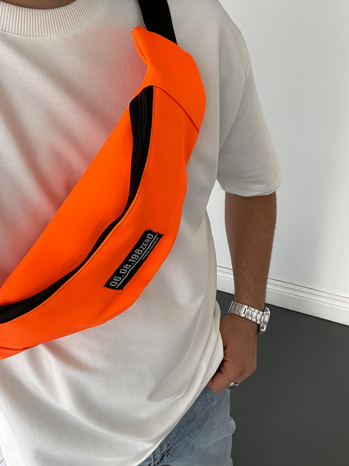 STD Neon Turuncu Bel Çantası D-60008