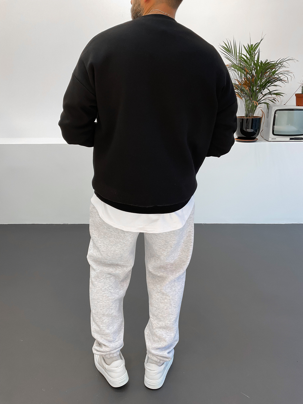 Siyah Basic Sweat B-2008