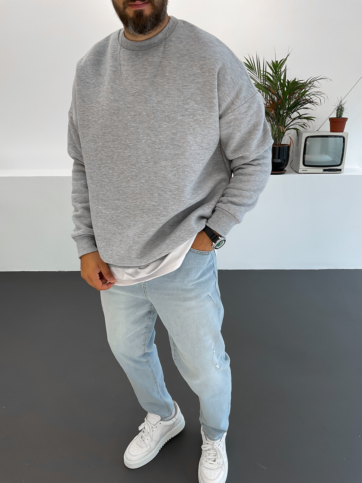 Gri Basic Sweat B-2008
