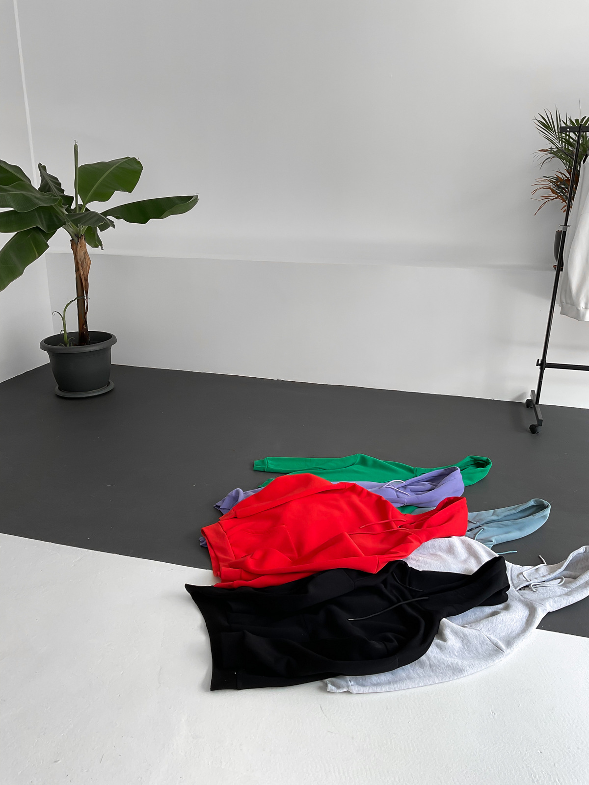 Açık Gri Basic Kapüşonlu Sweat B-2007