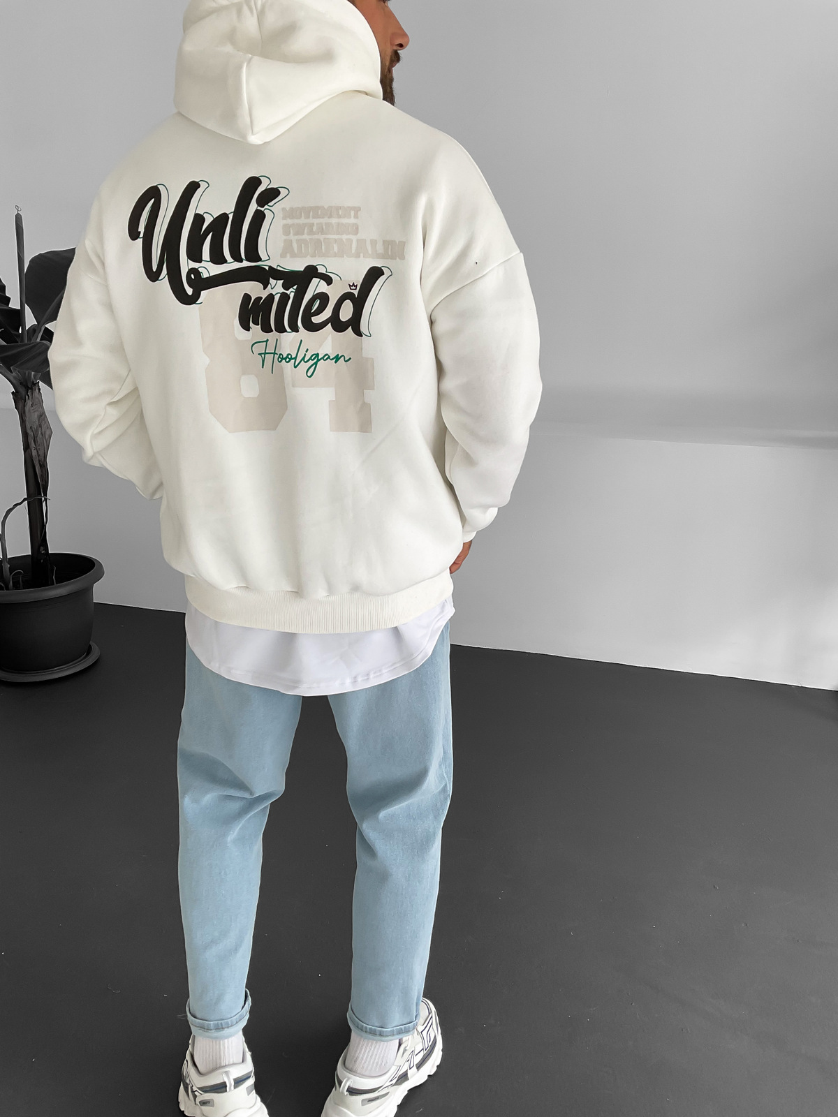 Beyaz Matchday Kapüşonlu Sweat B-2008