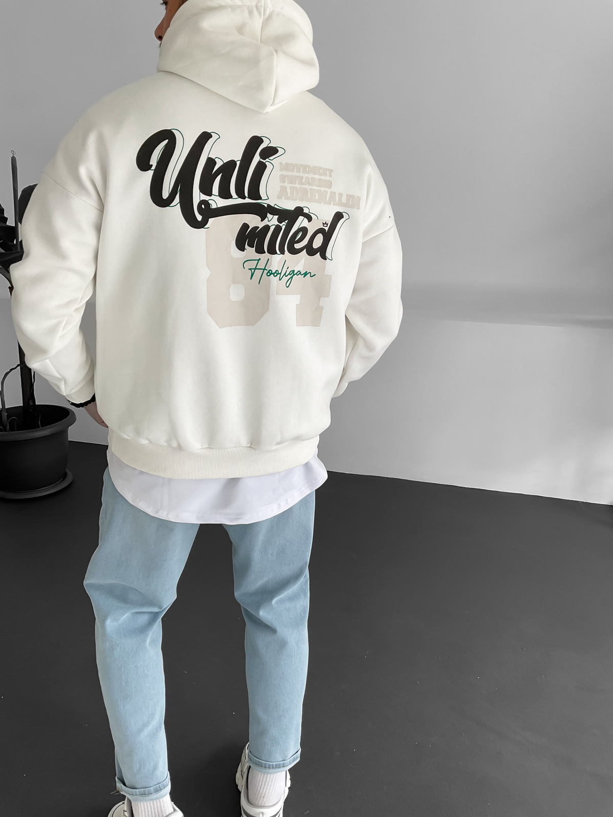 Beyaz Matchday Kapüşonlu Sweat B-2008